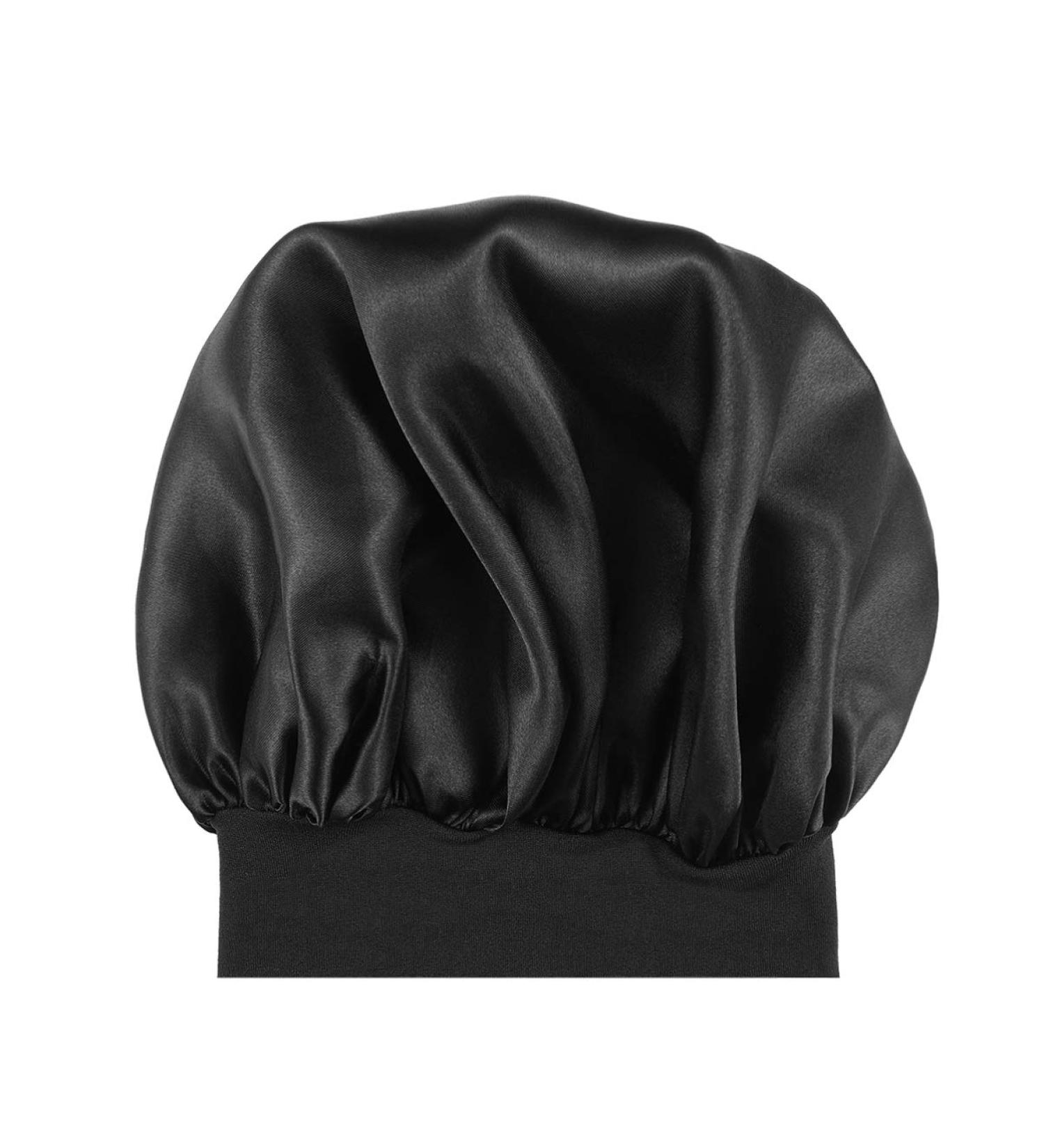 COHEALI Adjustable Reversible Sleep Hat Hair Bonnet for Long Hair - Black 56-58cm - Buy Online on GoSupps.com