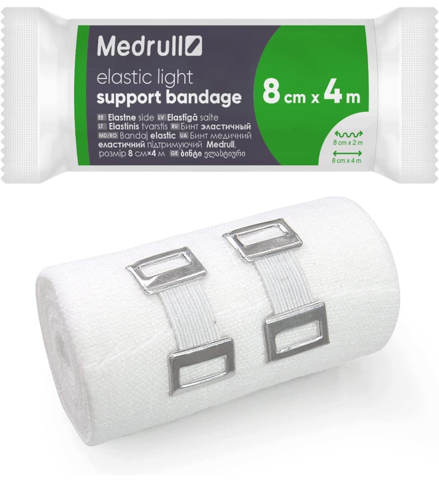 Medrull 2-Pack Elastic Universal Bandage 8cm x 4m | Air-Permeable Stretched & Durable | Ideal for International Shipping - Buy Online on GoSupps.com