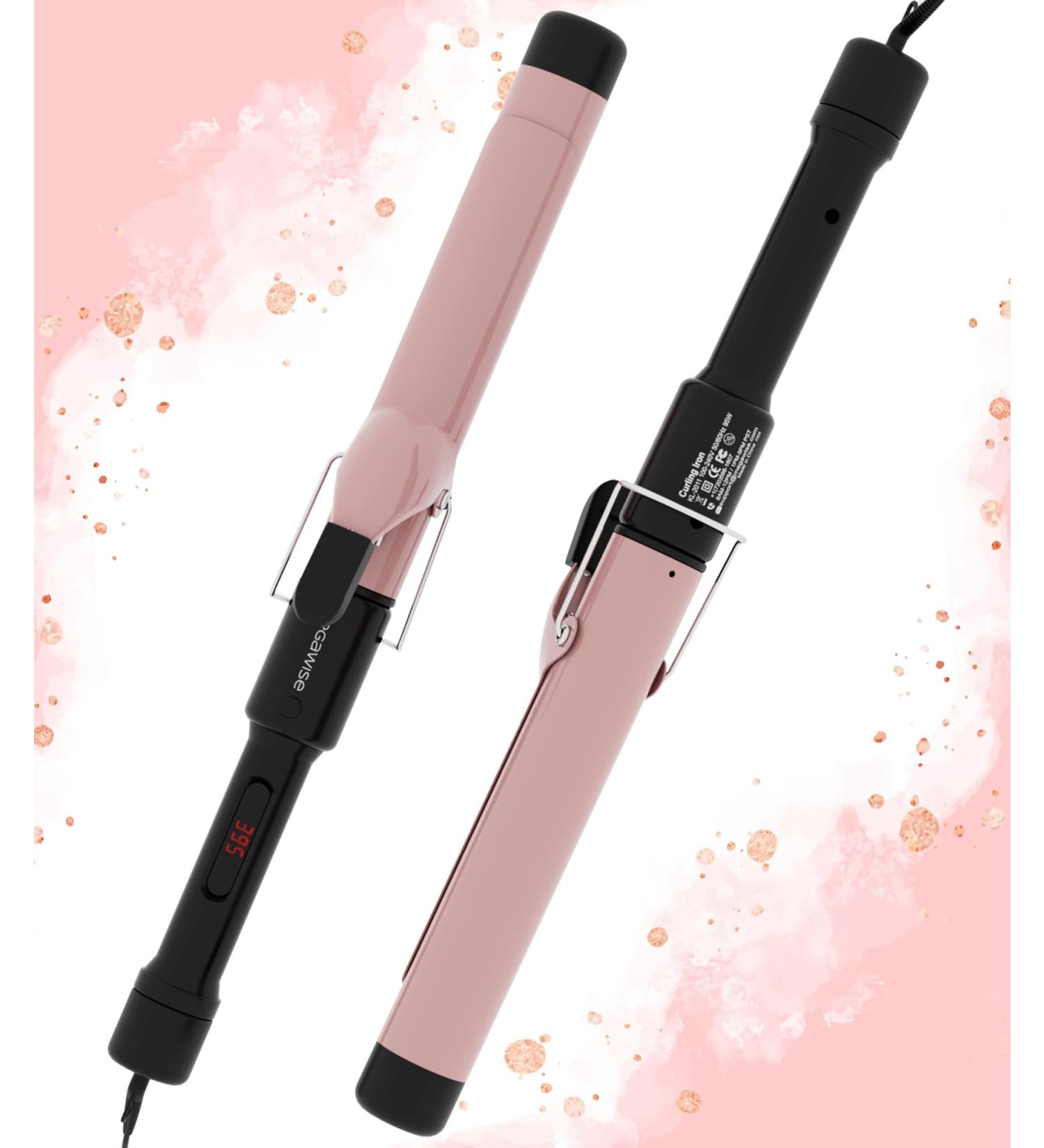 MEGAWISE Pro 1.25" Ceramic Barrel Hair Curling Iron - Fast Heating Anti-Scald Auto Shut Off Includes Clips & Glove - International Shipping Available - Buy Online on GoSupps.com