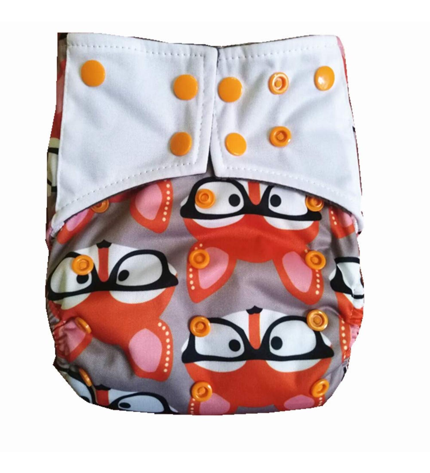 AIO Reusable Washable Cloth Diaper with Bamboo Insert for Night (L8)