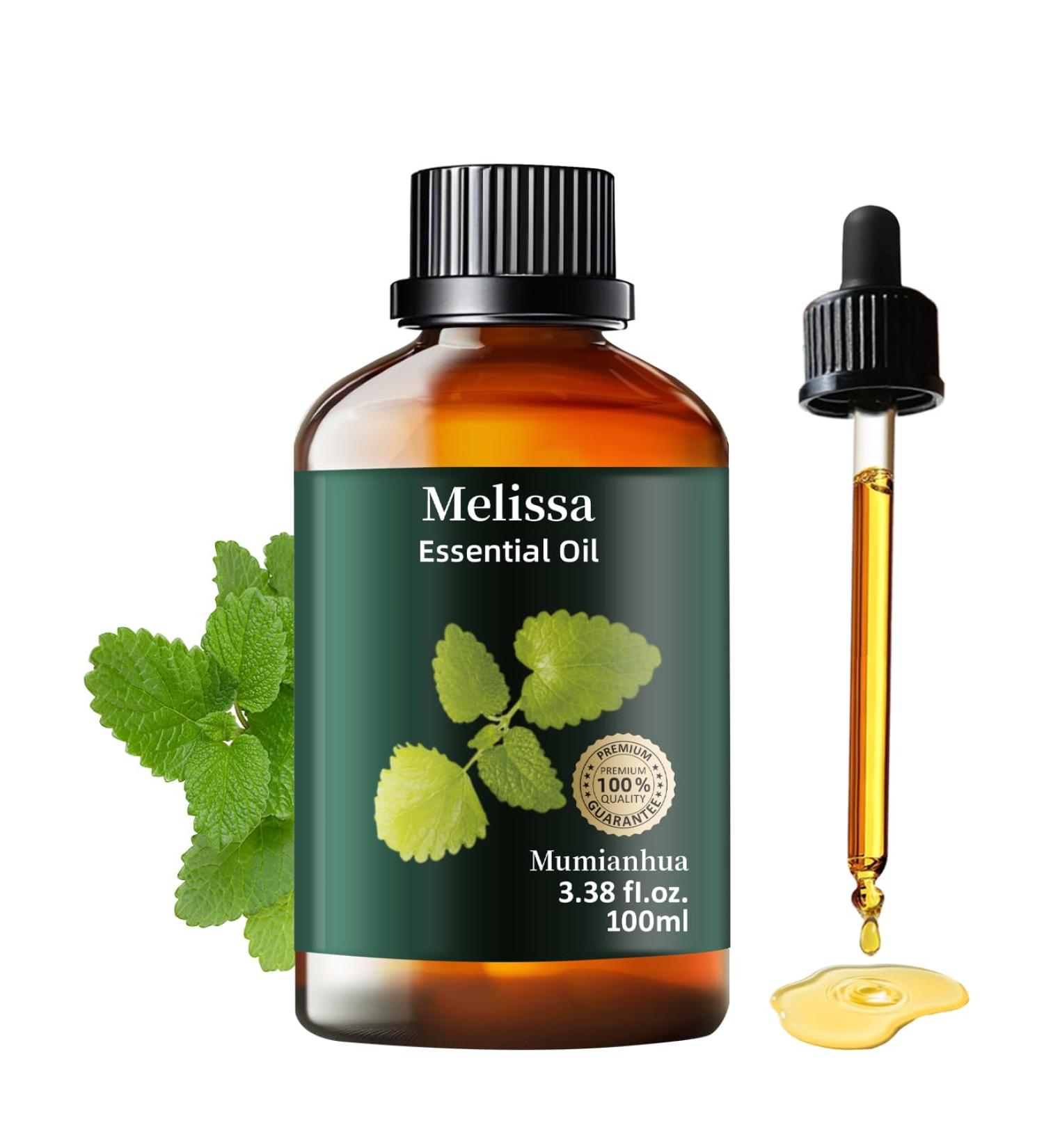 Melissa Essential Oil Pure Melissa Oil Mumianhua Lemon Balm Oil Uplifting Citrus-Herb Scent for Diffuser Skin Hair & Personal Care 3.38 Fl Oz Melissa-3.38 Oz - Buy Online on GoSupps.com