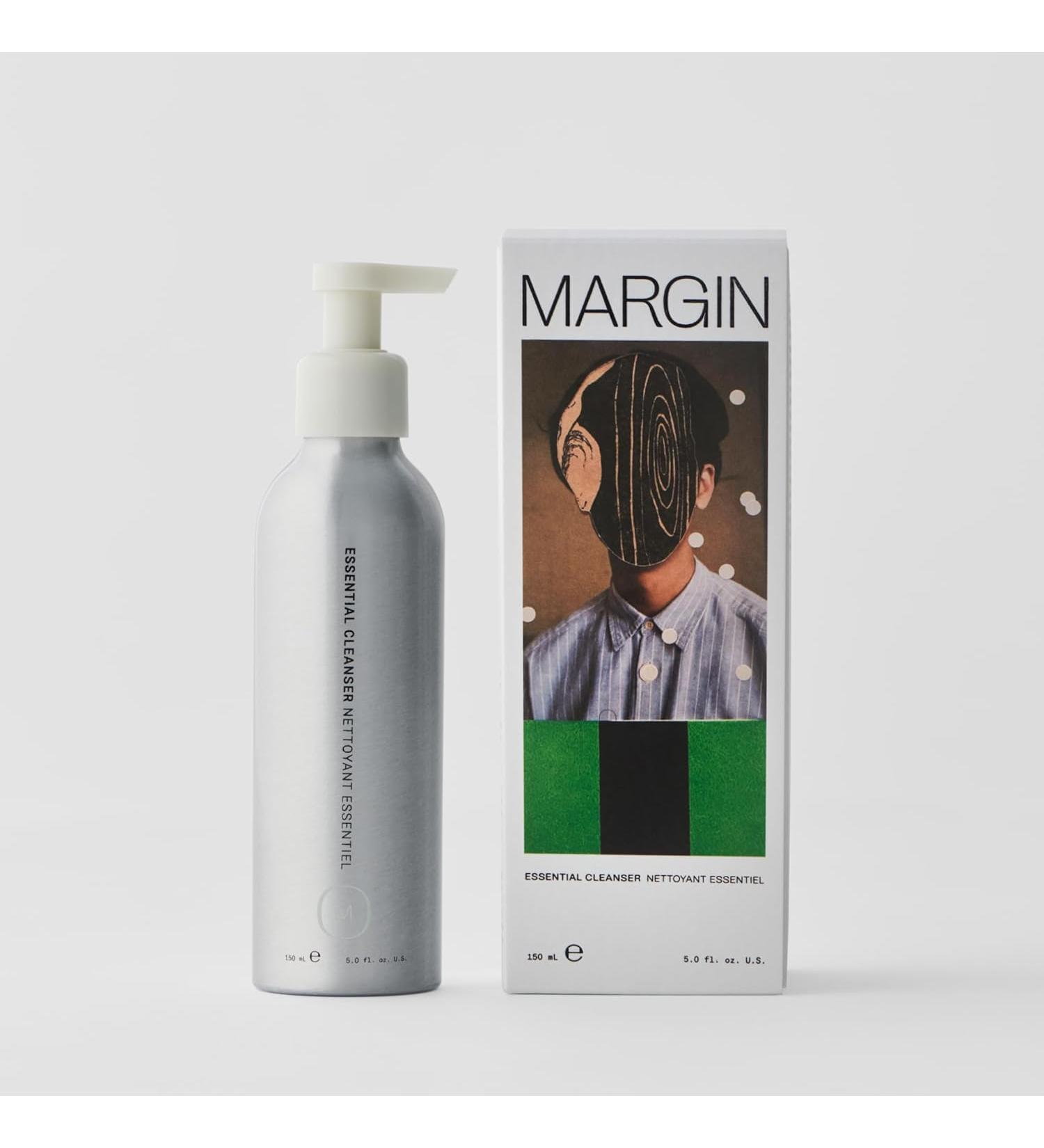 Margin Essential Cleanser Ultra Hydrating Unscented Facial Skin Cleanser Enzymatic Exfoliation for All Skin Types