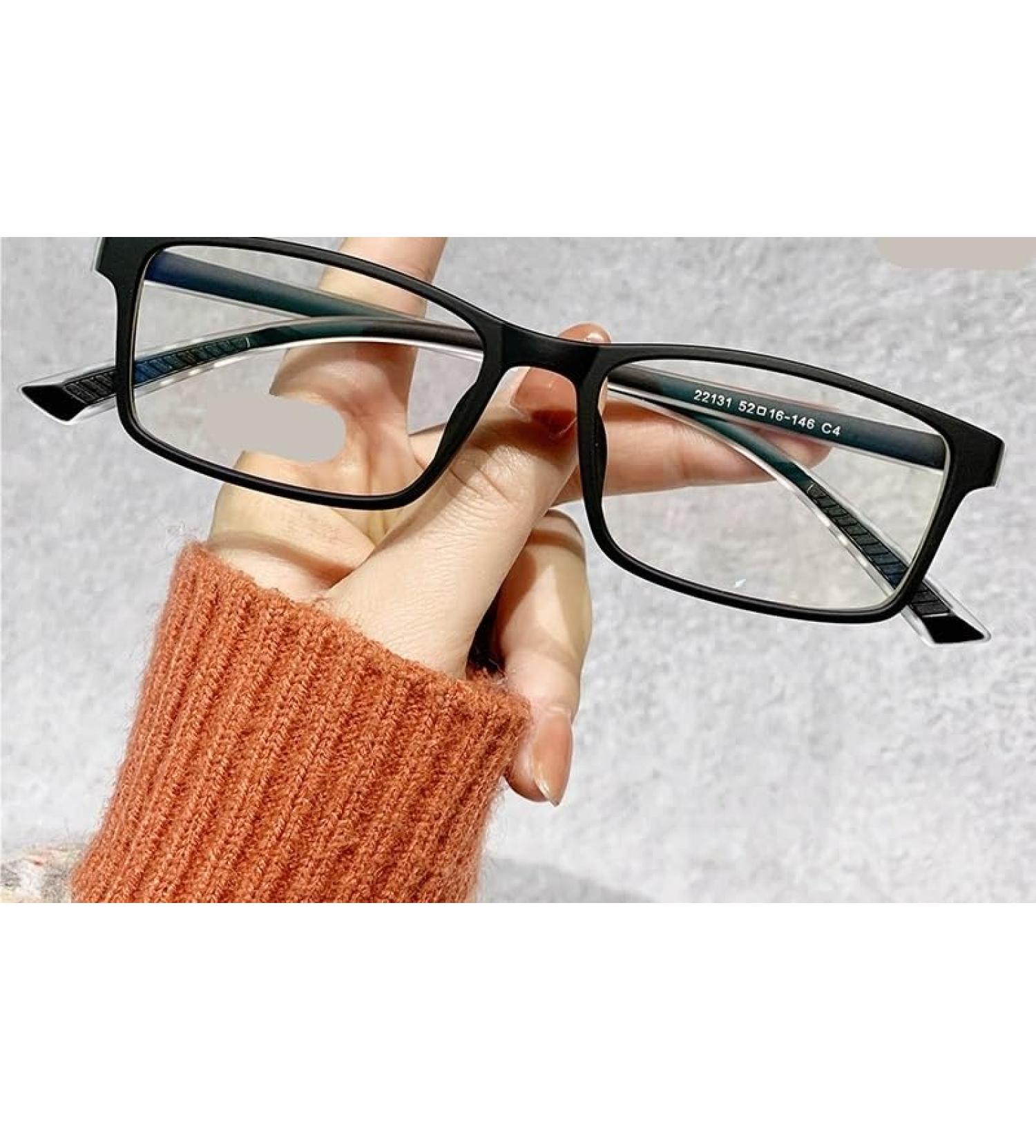 VENOAL Large TR Frame Retro Rectangular Eyeglasses | UV Protection & Blue Light Blocker | Stylish +250 Sunglasses - Black-1 - Buy Online on GoSupps.com