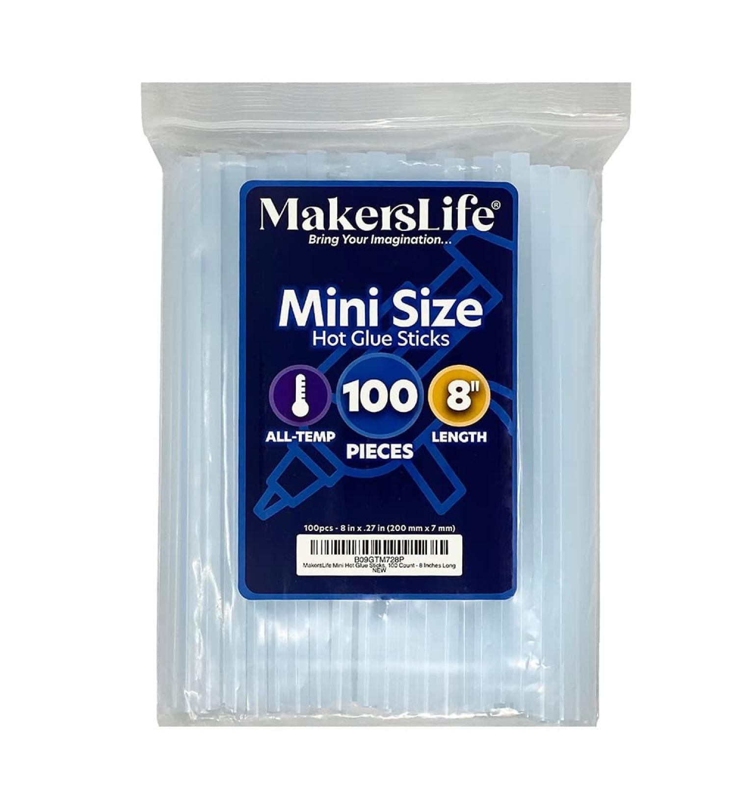 Mini Size Hot Glue Sticks Bulk 100-Pack - Clear All-Temp Craft Glue for DIY Projects - Compatible with Most Hot Glue Guns - Buy Online on GoSupps.com
