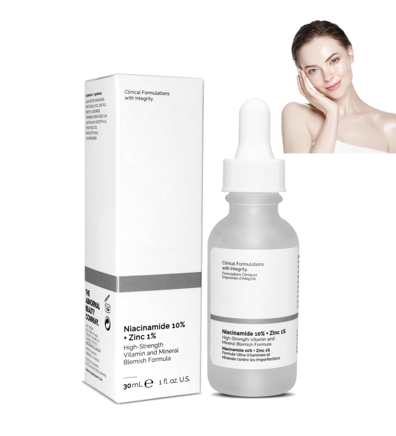 Niacinamide Serum Facial Moisturizing Essence 10% Niacinamide + 1% Zinc Anti Aging & Wrinkle Face Serum Softens And Moisturizes Skin Evens Skin Tone Suitable For All Skin Types (30ml) - Buy Online on GoSupps.com
