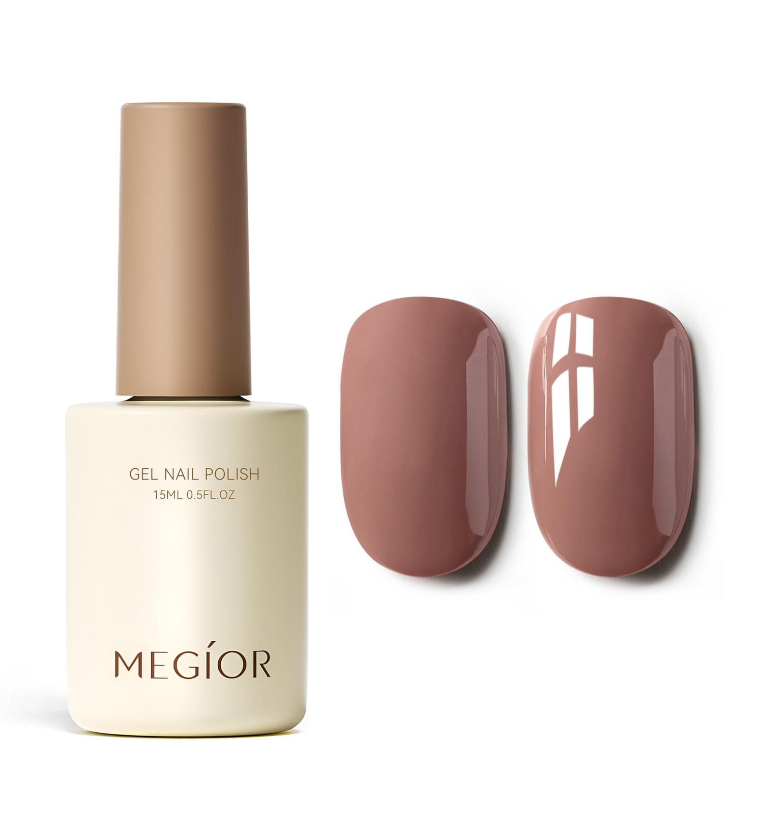 MEGIOR Clay Gel Nail Polish 15ml Terracotta Gel Polish High Gloss Soak Off UV LED Nail Gel Polish for Nail Art Manicure Salon DIY Home Gift for Girls - Buy Online on GoSupps.com