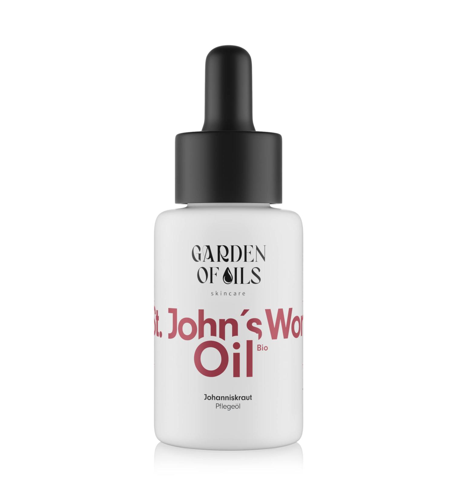 Organic St. John's Wort Oil - Natural Red Oil for Scars & Dry Skin Care - Made in Germany - 30 ml | Garden of Oils - Buy Online on GoSupps.com