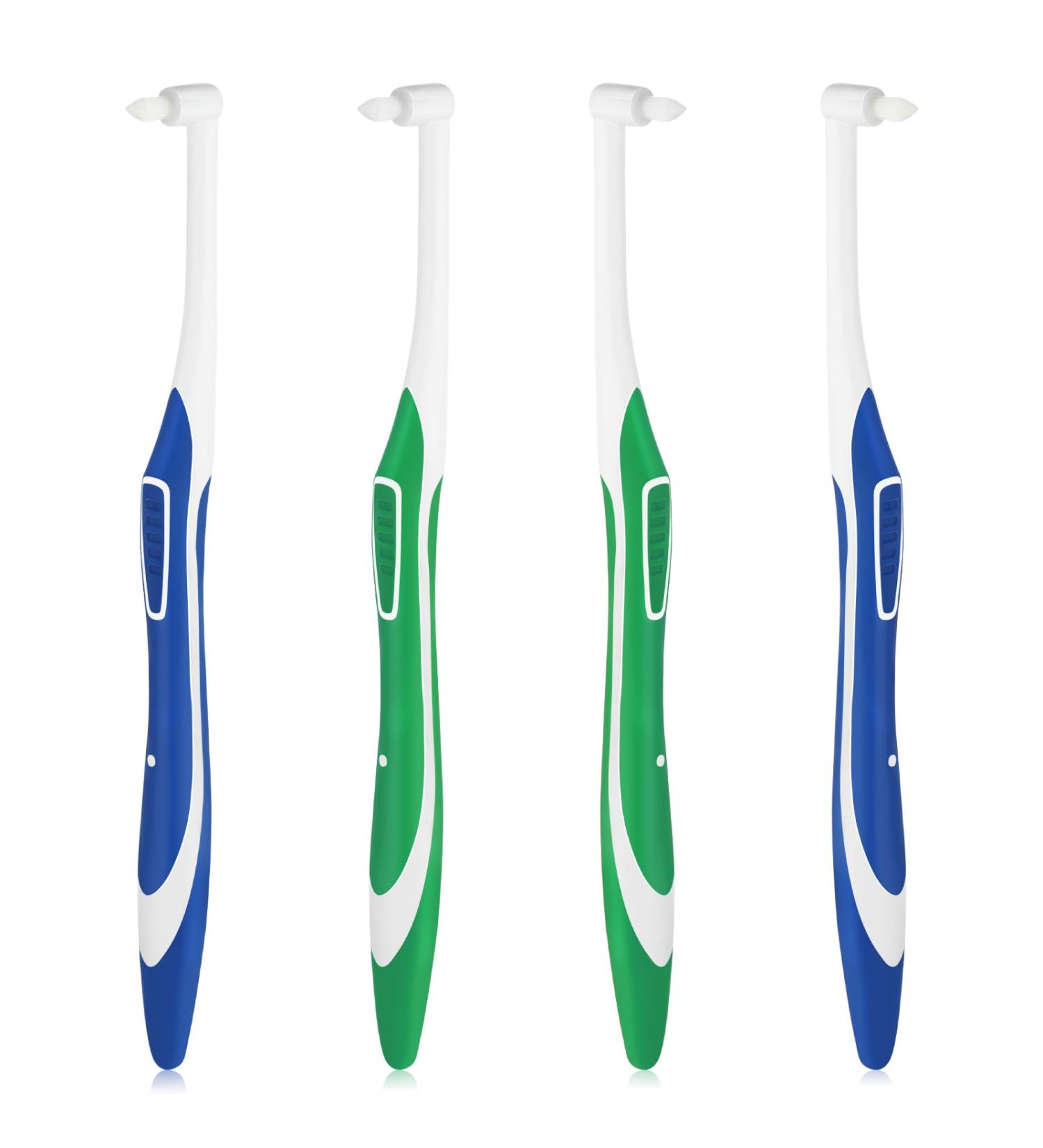 Buy WLLHYF 4 Pcs Tuft Toothbrush Set - Soft End-Tufted Brushes for Interdental Cleaning (2 Blue + 2 Green) - Ideal for Orthodontics & Detail Care - International Shipping Available - Buy Online on GoSupps.com