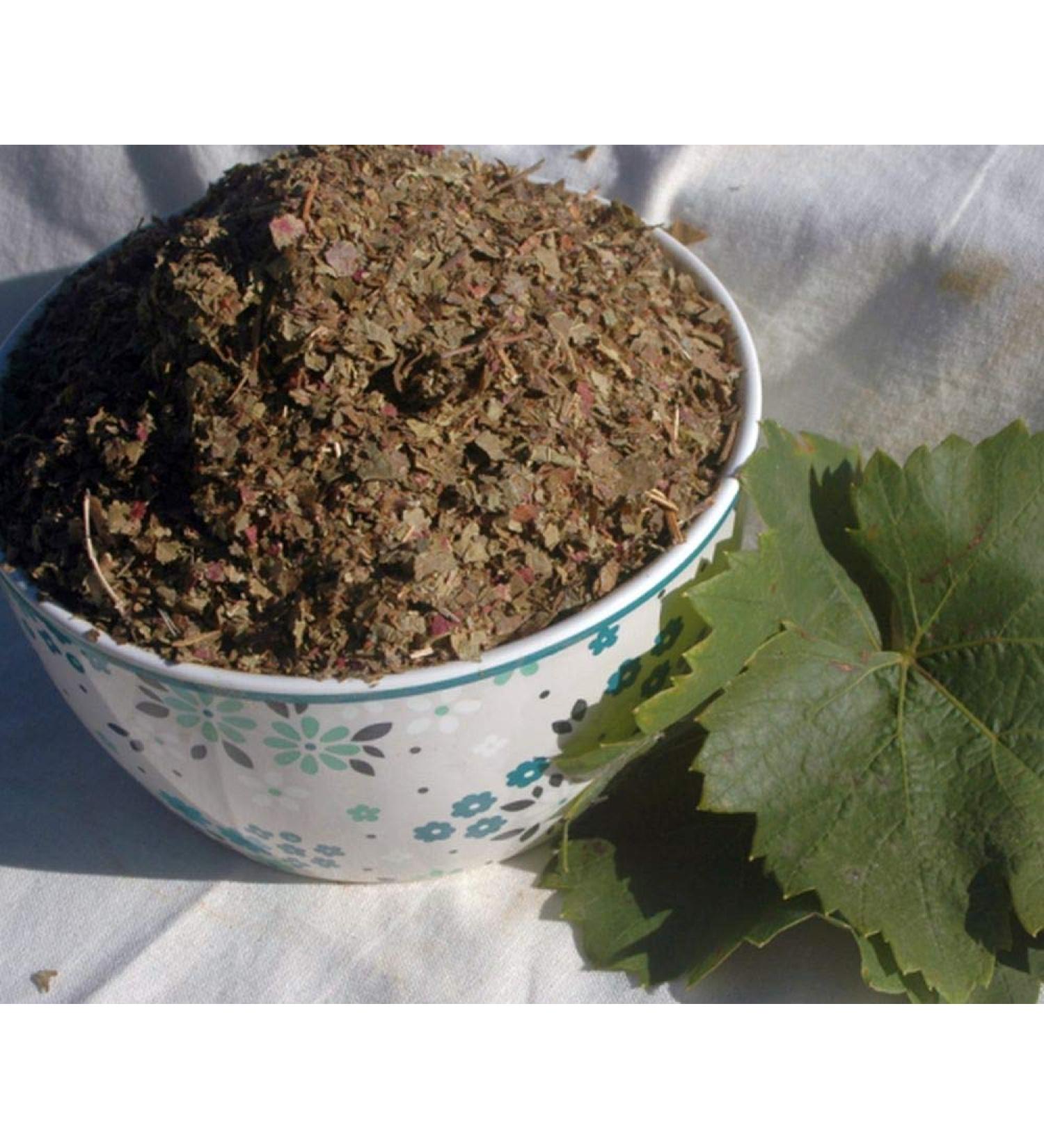 Krauterino24 - Green cut vine leaves vine leaf tea quantity: 1000g