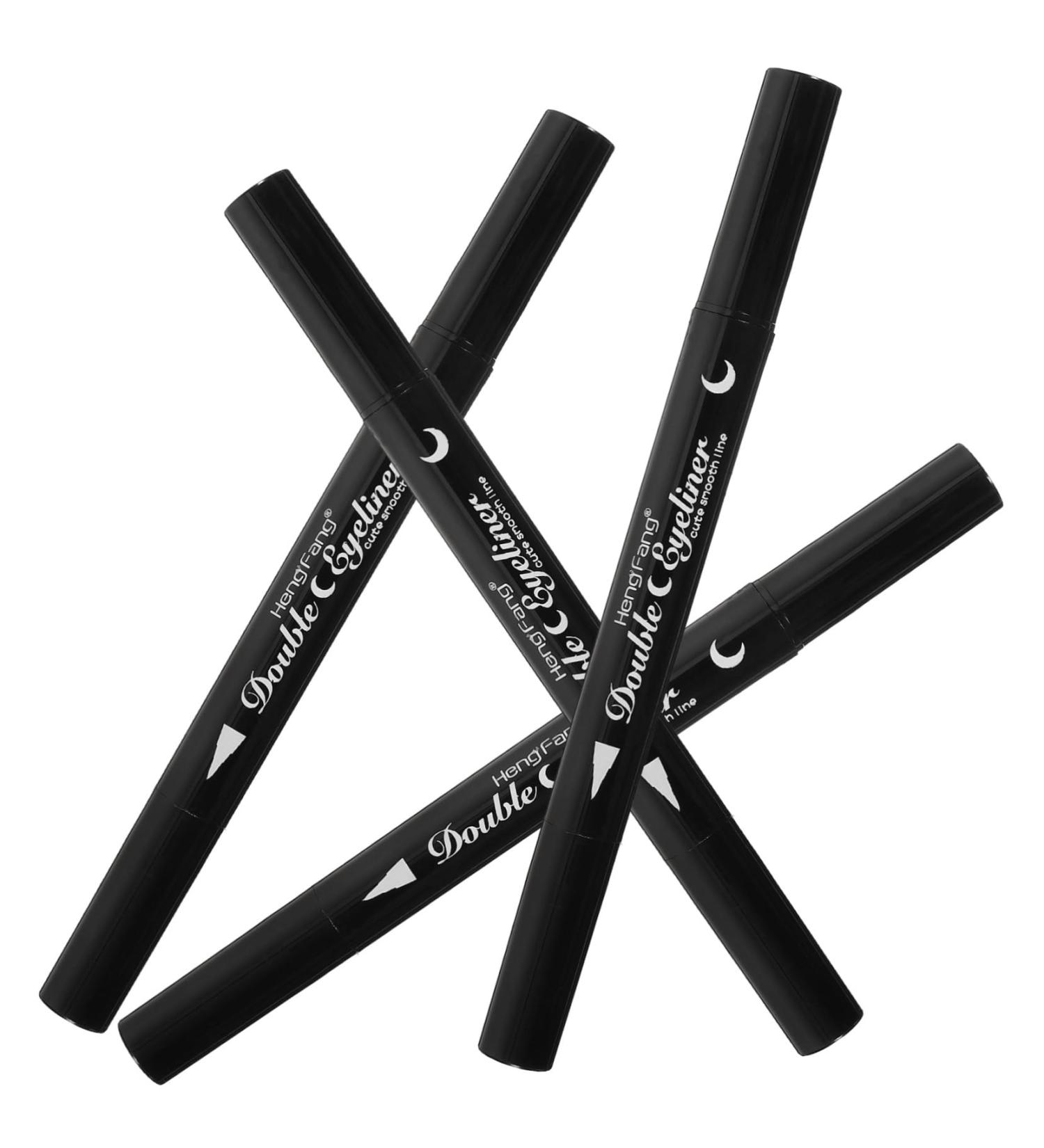 Outanaya 4pcs Eyeliner Smudge-proof Eye Definer Ink Liner Makeup Long-lasting Eye Pencil Eye Stamp Black Abs - Buy Online on GoSupps.com