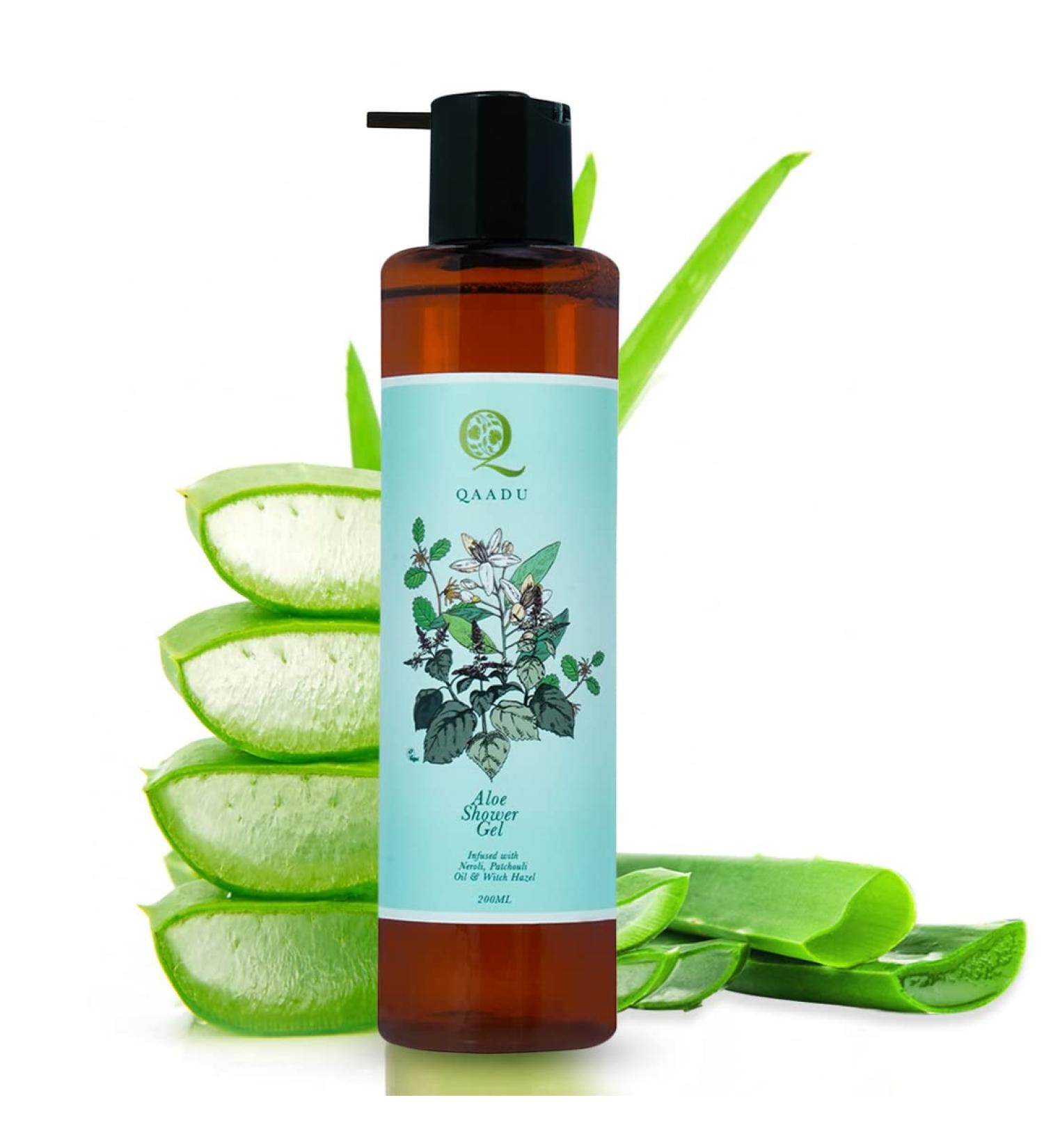 Aloe Shower Gel with Neroli & Patchouli | Vegan All Skin Types 200ml - Revitalize Rough Lacklustre Skin - Buy Online on GoSupps.com