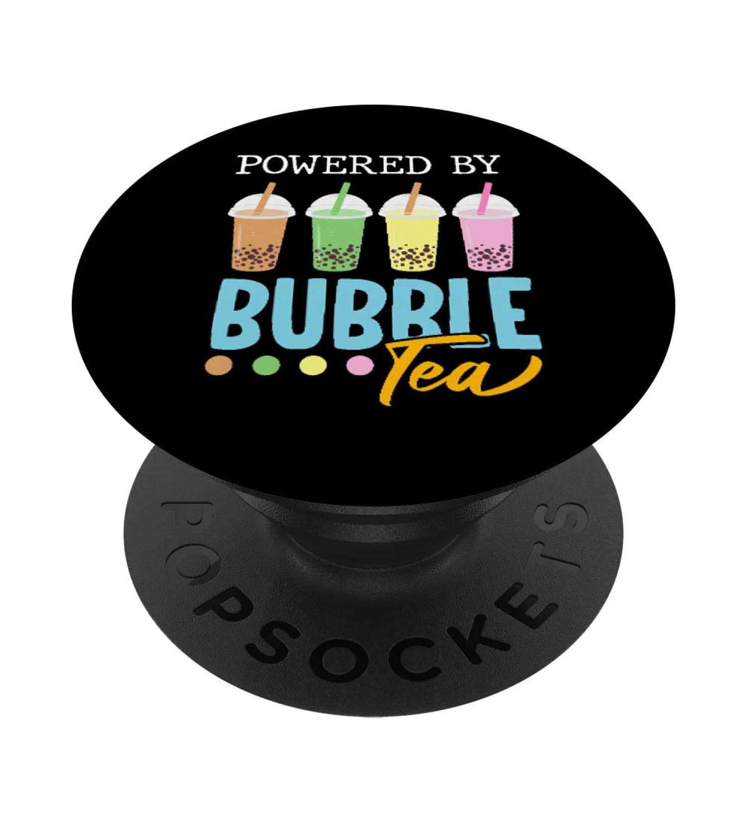 Bubble Tea Gift - Powered By Bubble Tea PopSockets Grip and Stand for Phones and Tablets Standard - Buy Online on GoSupps.com