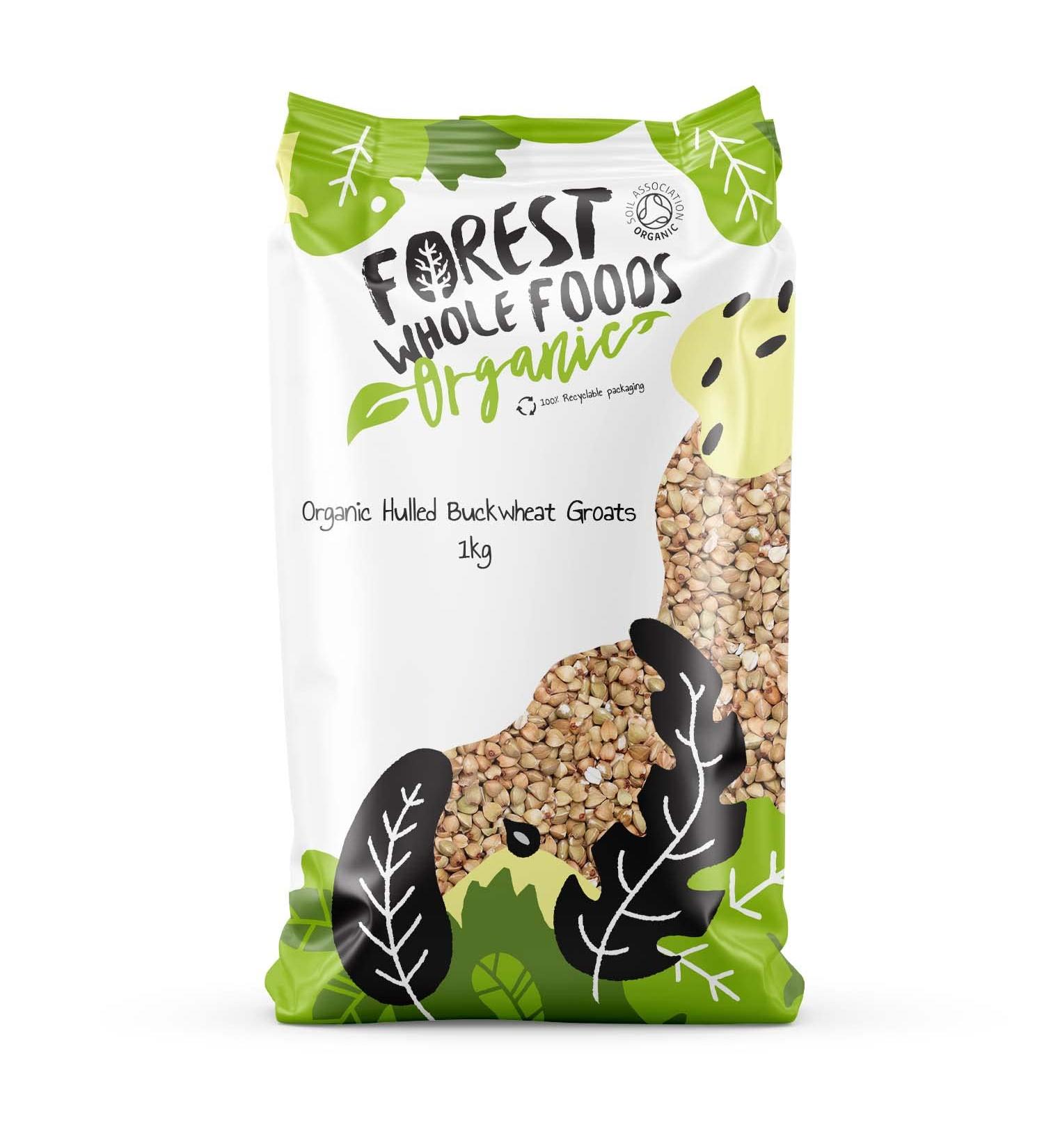 Forest Whole Foods Organic Buckwheat Groats 1kg - Premium Quality, Gluten-Free Grains | Pack of 1 - Buy Online on GoSupps.com