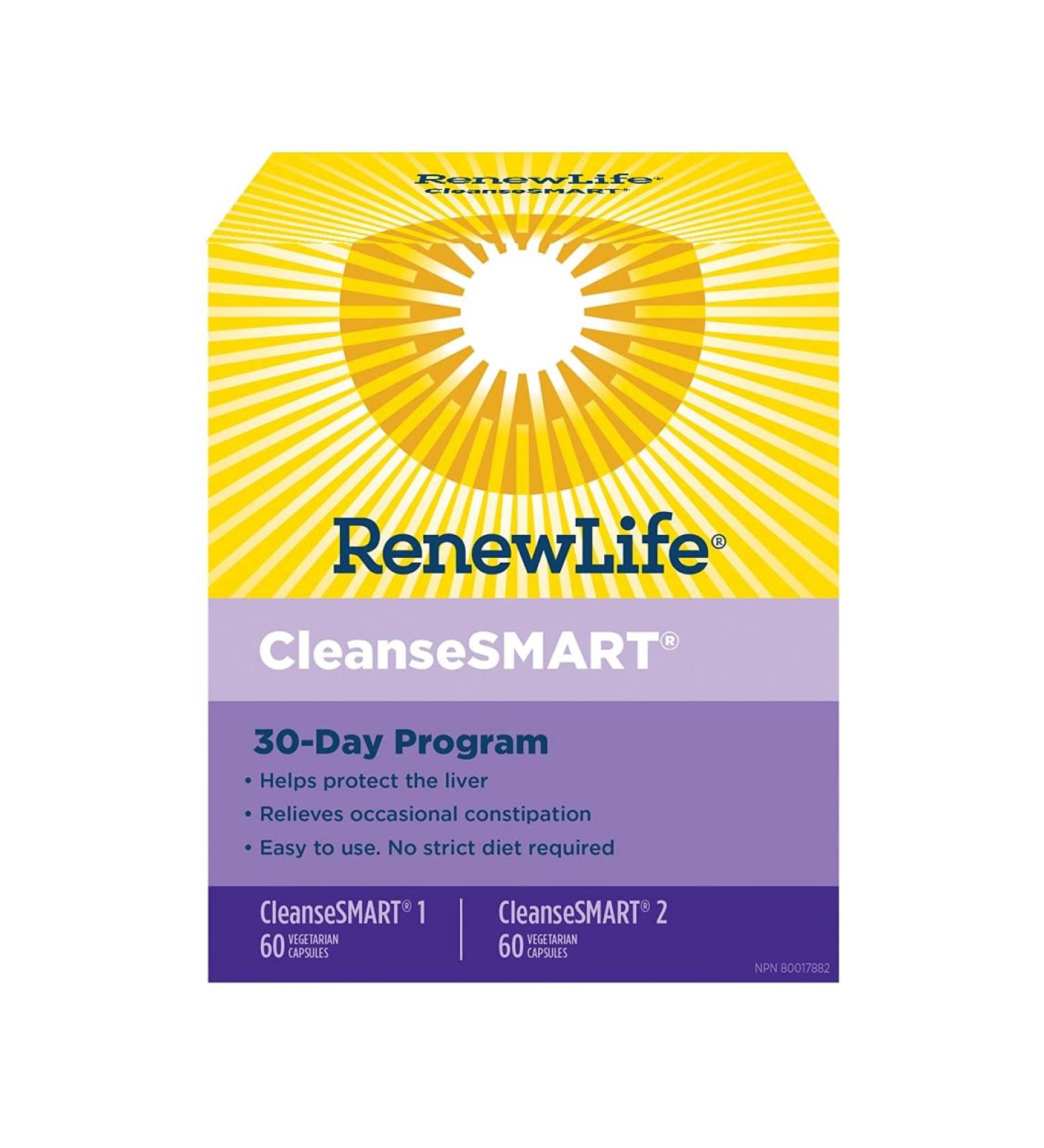 Renew Life Cleanse Smart | 2 Bottles of 60 Vegetarian Capsules | Ultimate Detox & Digestive Support - Buy Online on GoSupps.com