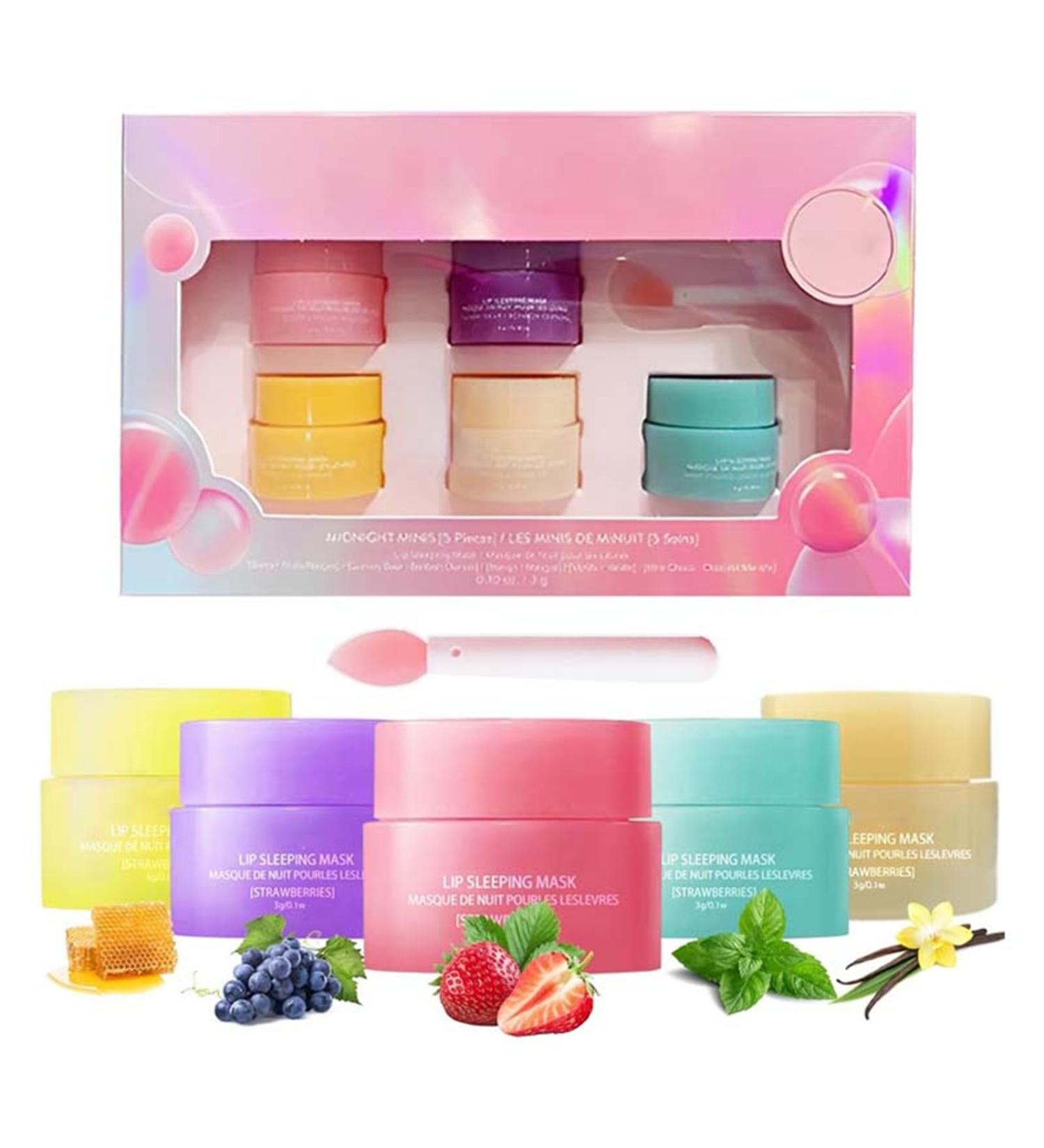 5 Color Lip Mask Set Lip Masks for Dry Lips Lip Repair Mask with Propolis and Vitamin E. - Buy Online on GoSupps.com
