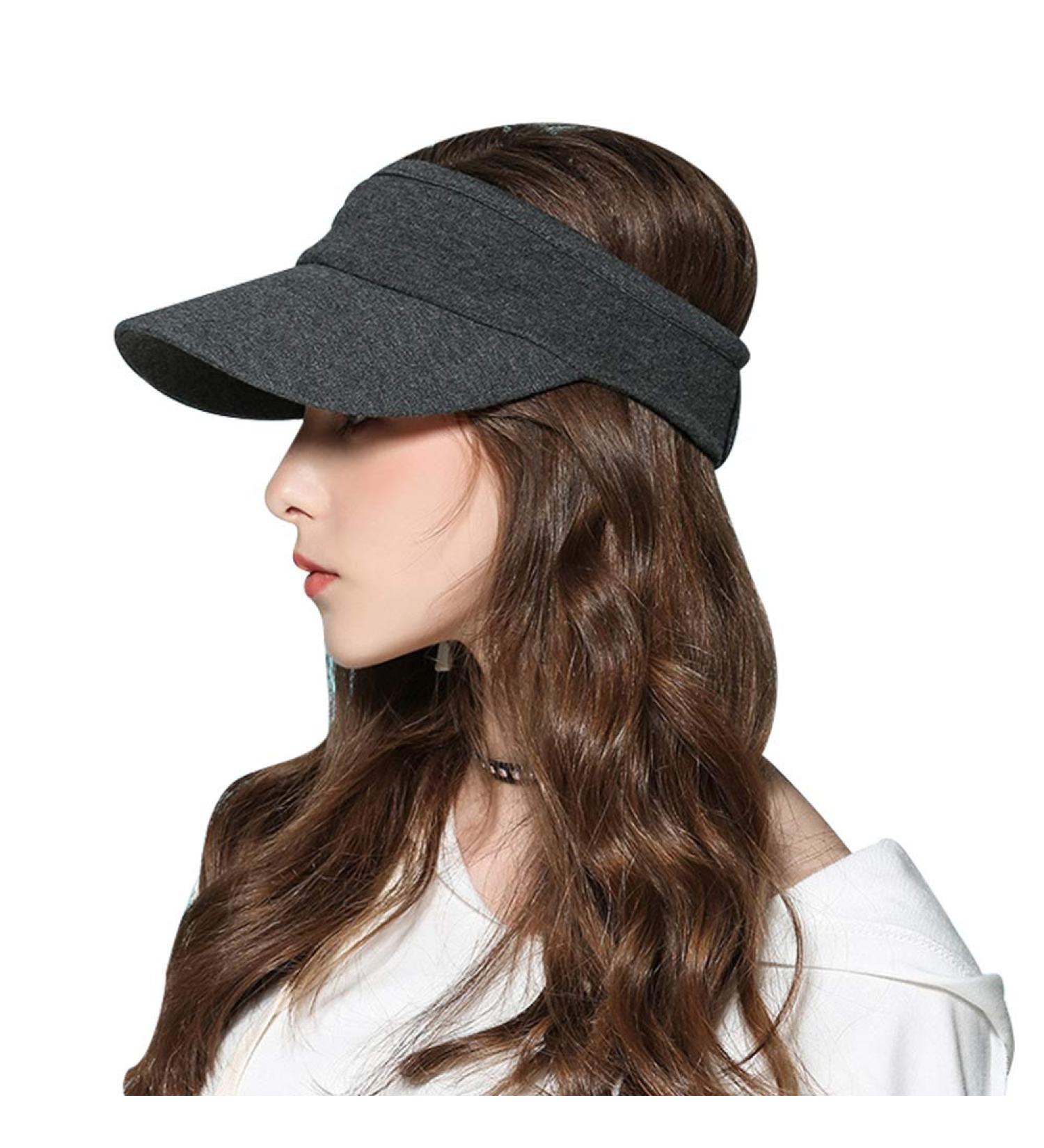 Buy Gisdanchz Sport Visor Cap - Elastic Band for Golf Tennis Running & Hiking - Dark Grey (55-59) | International Shipping Available - Buy Online on GoSupps.com