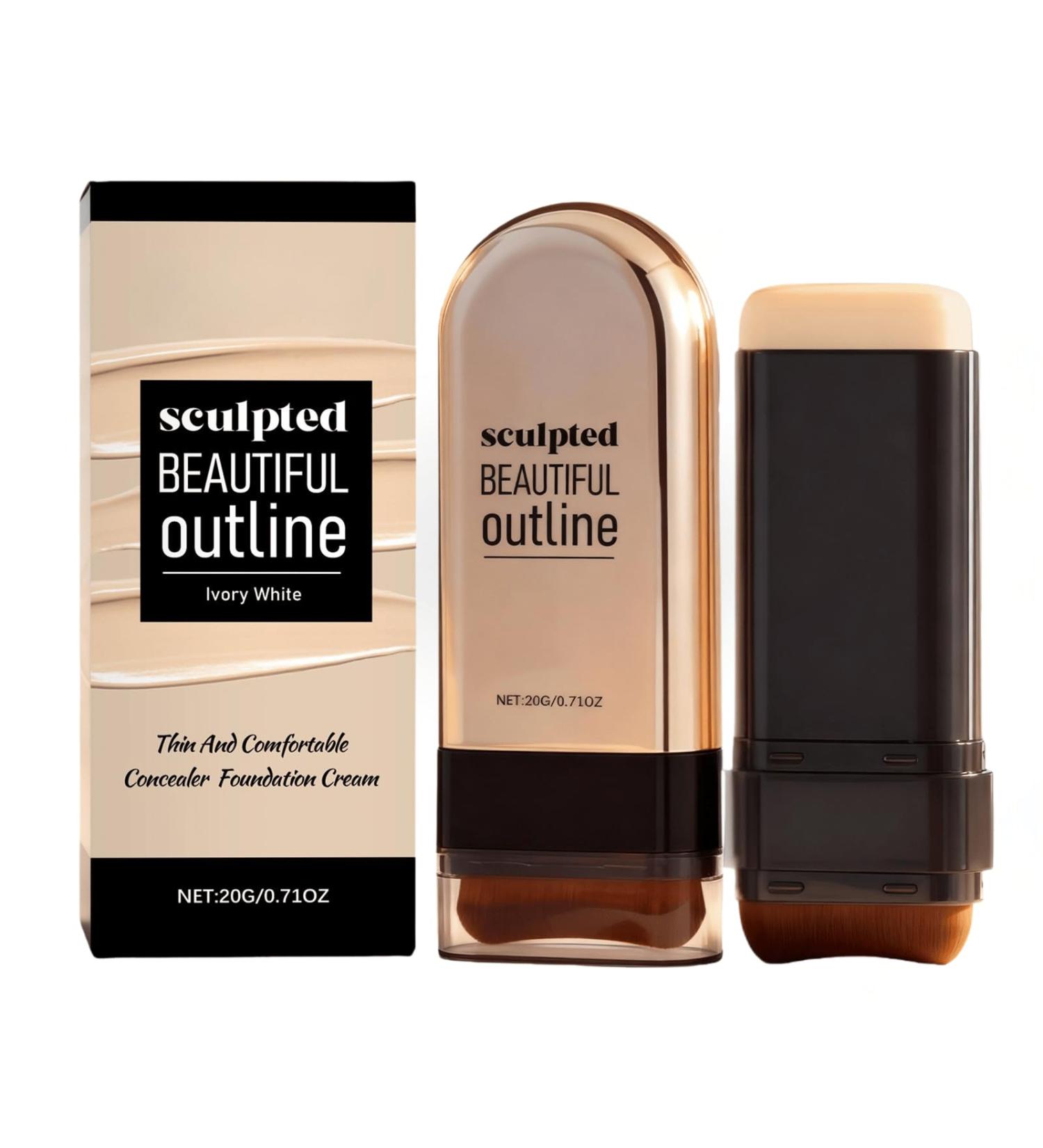 Nuvilo Ivory Concealer Foundation Stick with Mineral Oil and Beeswax creamy blendable coverage for smooth longlasting makeup 1 piece - Buy Online on GoSupps.com