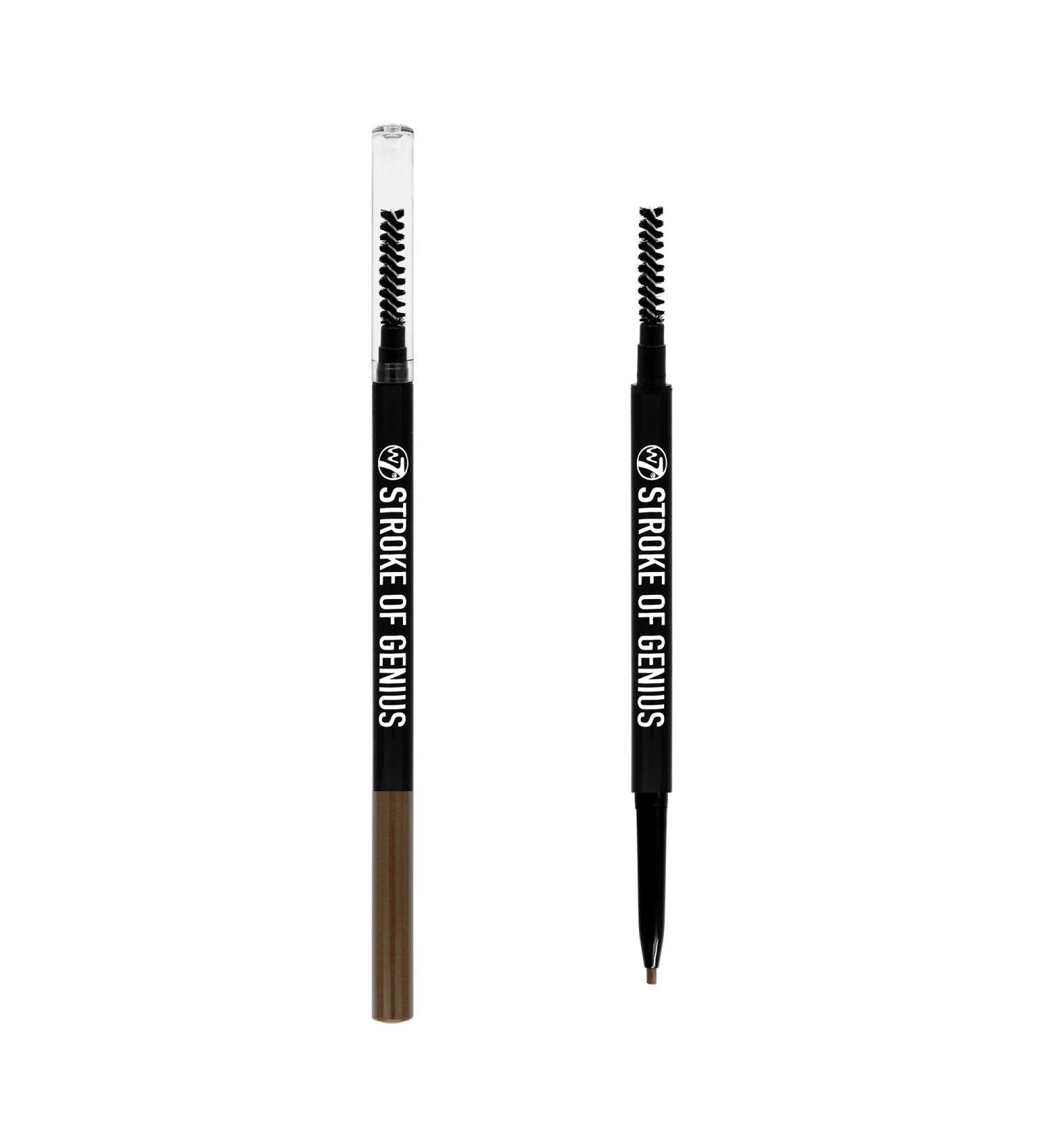 W7 Stroke of Genius Eyebrow Pencil - Precise Duo-Ended Brunette Eyebrow Makeup with Spoolie Brush | Cruelty-Free | International Shipping Available - Buy Online on GoSupps.com