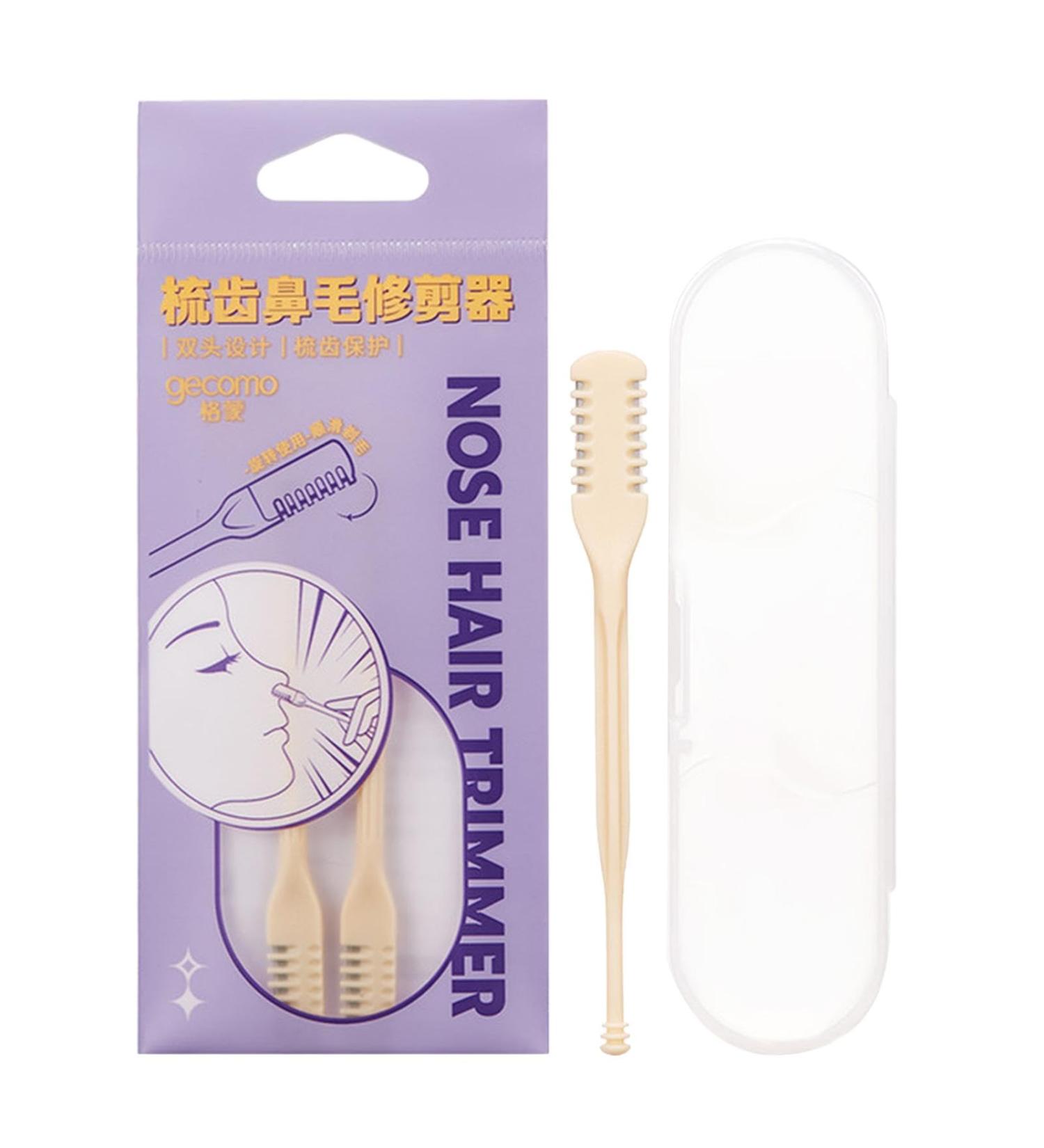 2 in 1 Nose Hair Trimmer Nose Hair Cleaner 360 Degree Rotatable Nose Hair Trimmer Portable Manual Nostril Hair Removal Device with Ear Cleaner for Women and Men Double Cutter Head - Buy Online on GoSupps.com