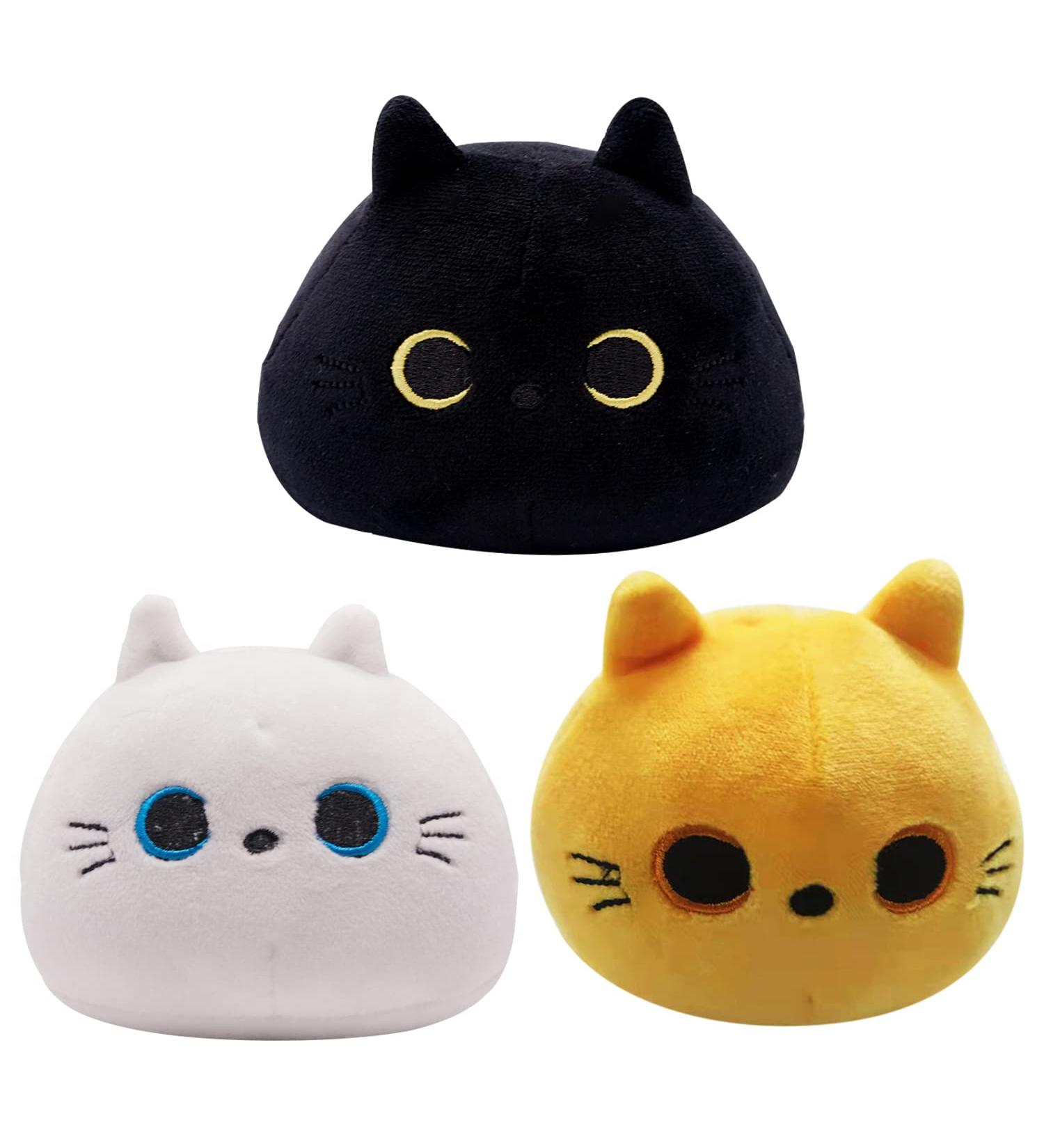 Tocwick Cat Plush Toys Stuffed Animals - Cute Pillows for Car and Home Decor (Orange/Black/White) - Buy Online on GoSupps.com