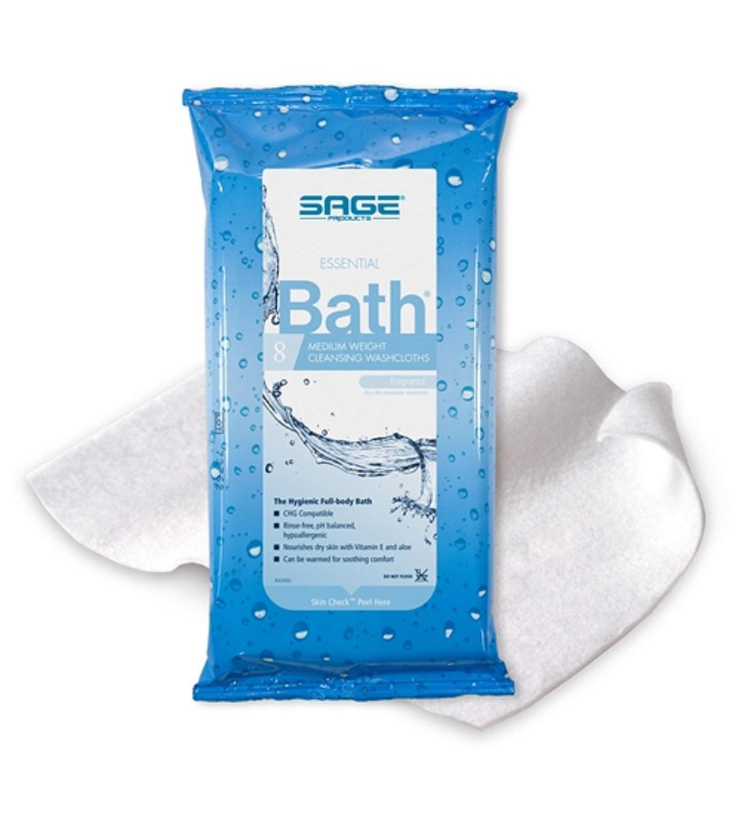 Comfort Bath Cleansing Washcloths - 8 Pack of 8 | Gentle Cleansing for Sensitive Skin - Buy Online on GoSupps.com