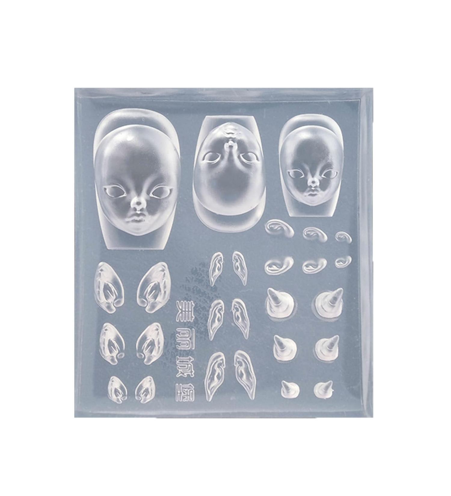 MCAORI Elf Ear Nail Stamping Templates Elf Doll Nail Art Molds Devil Horns DIY Nail Carving Mold Gift for Nail Art Enthusiasts - Buy Online on GoSupps.com