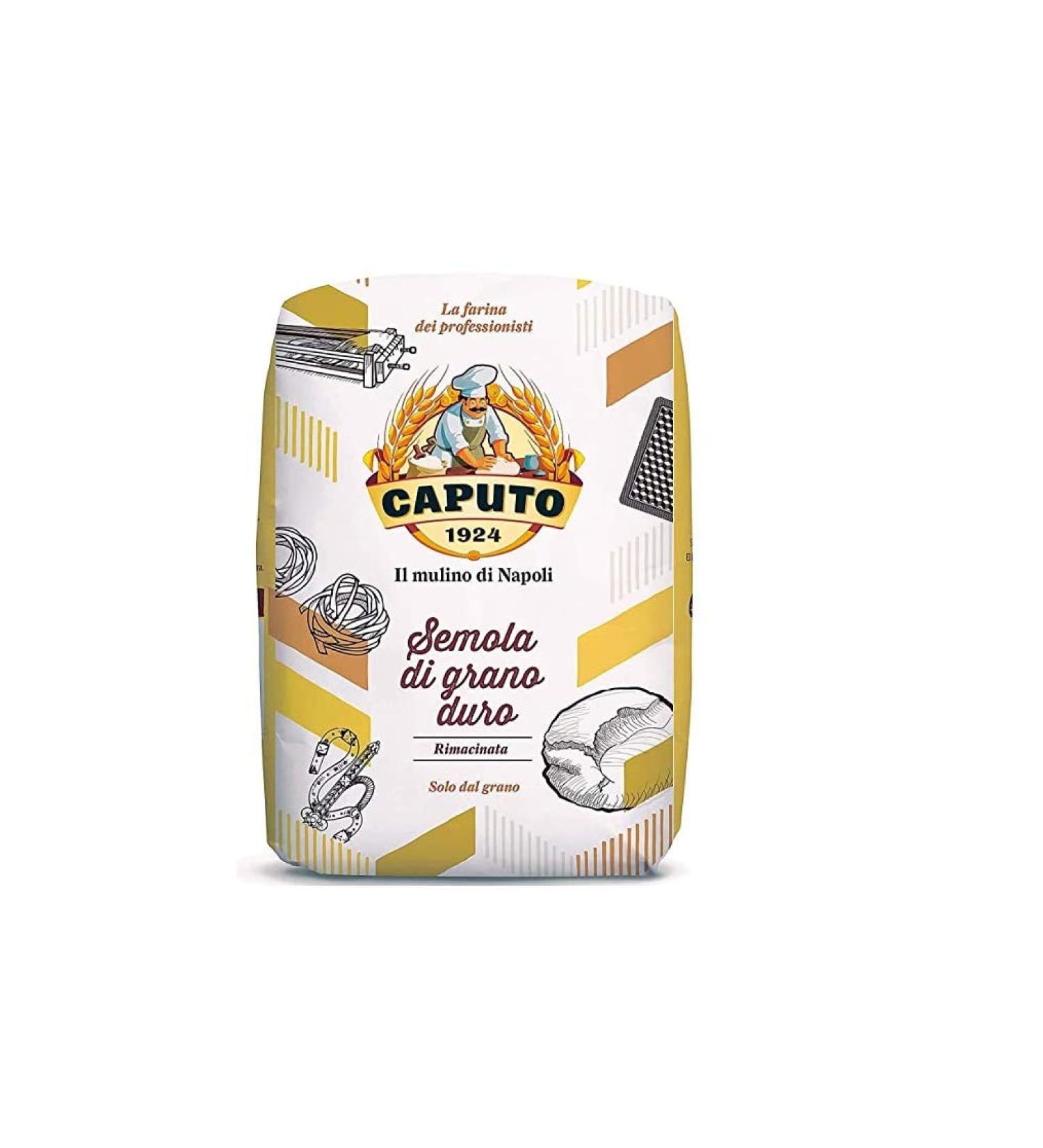 5 x Caputo Il Mulino di Napoli Semola rimacinata di grano duro durum wheat semolina high elasticity 5 kg semolina for pizza