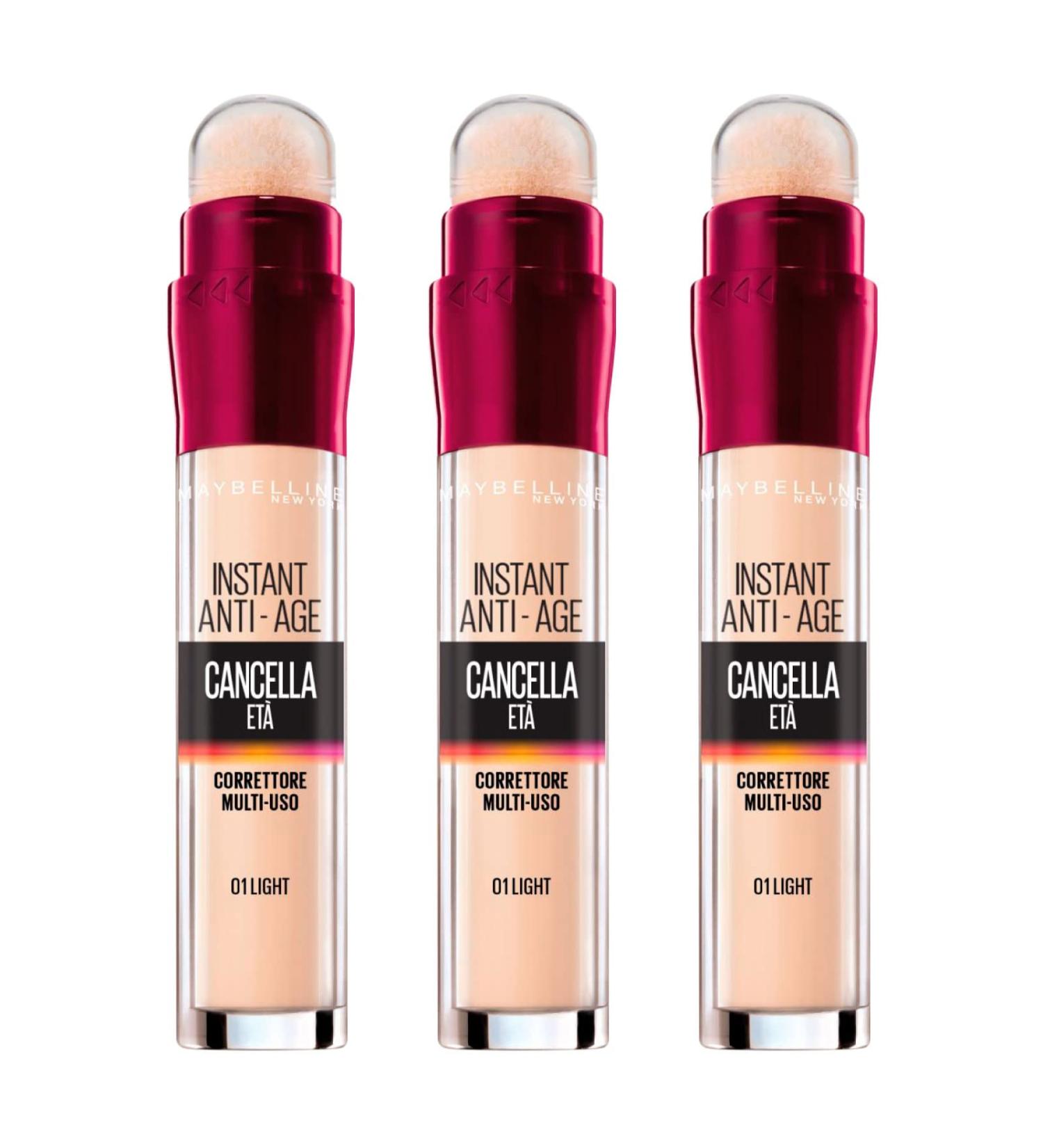 Buy 3x Maybelline New York Erase Age Liquid Concealer Color 01 Light Multi-Purpose Concealer Pack of 3 for Flawless Skin | Fast International Shipping - Buy Online on GoSupps.com