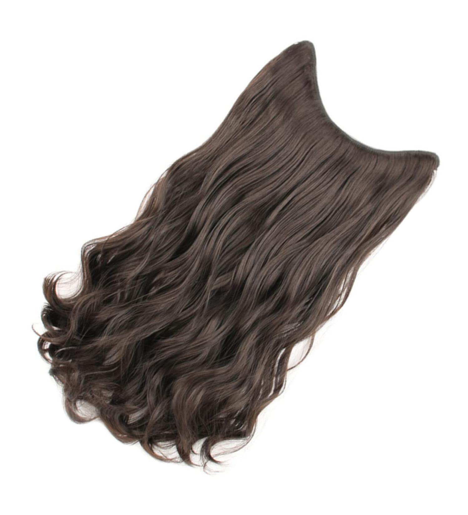 FRCOLOR Headband Wigs Fluffy U-shaped Wig Wavy Hair Extensions Real Hair Body Wave Human Hair Wig Wavy Wigs Headband Wig Black Wig Wigs with Headbands Black Wavy Wig Temperature Wire Clip 45X8CM Black - Buy Online on GoSupps.com