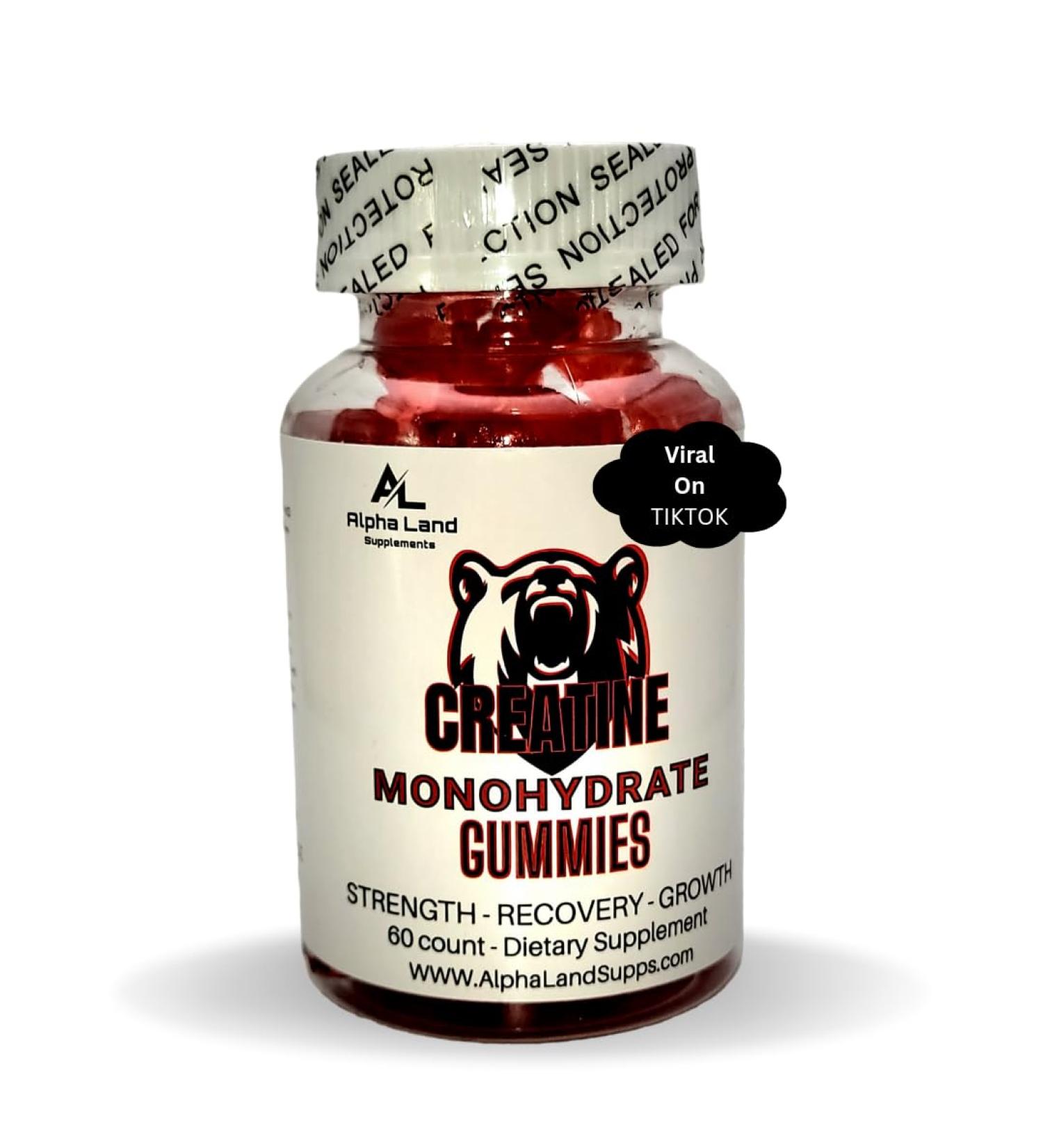 Buy Vegan Creatine Monohydrate Gummies - 5g - 30 Servings | Muscle Growth Recovery & Brain Health | No Loading Phase No Bloating - Buy Online on GoSupps.com