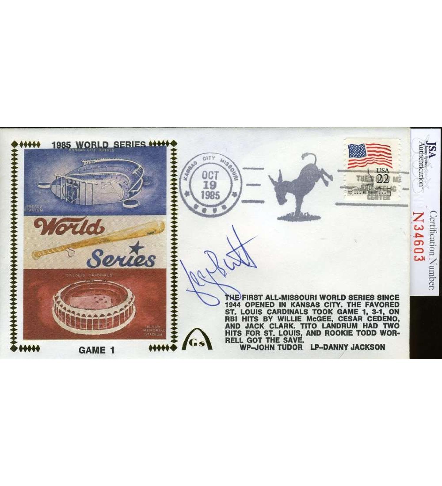 GEORGE BRETT JSA SIGNED 1985 WORLD SERIES FDC AUTHENTIC AUTOGRAPH