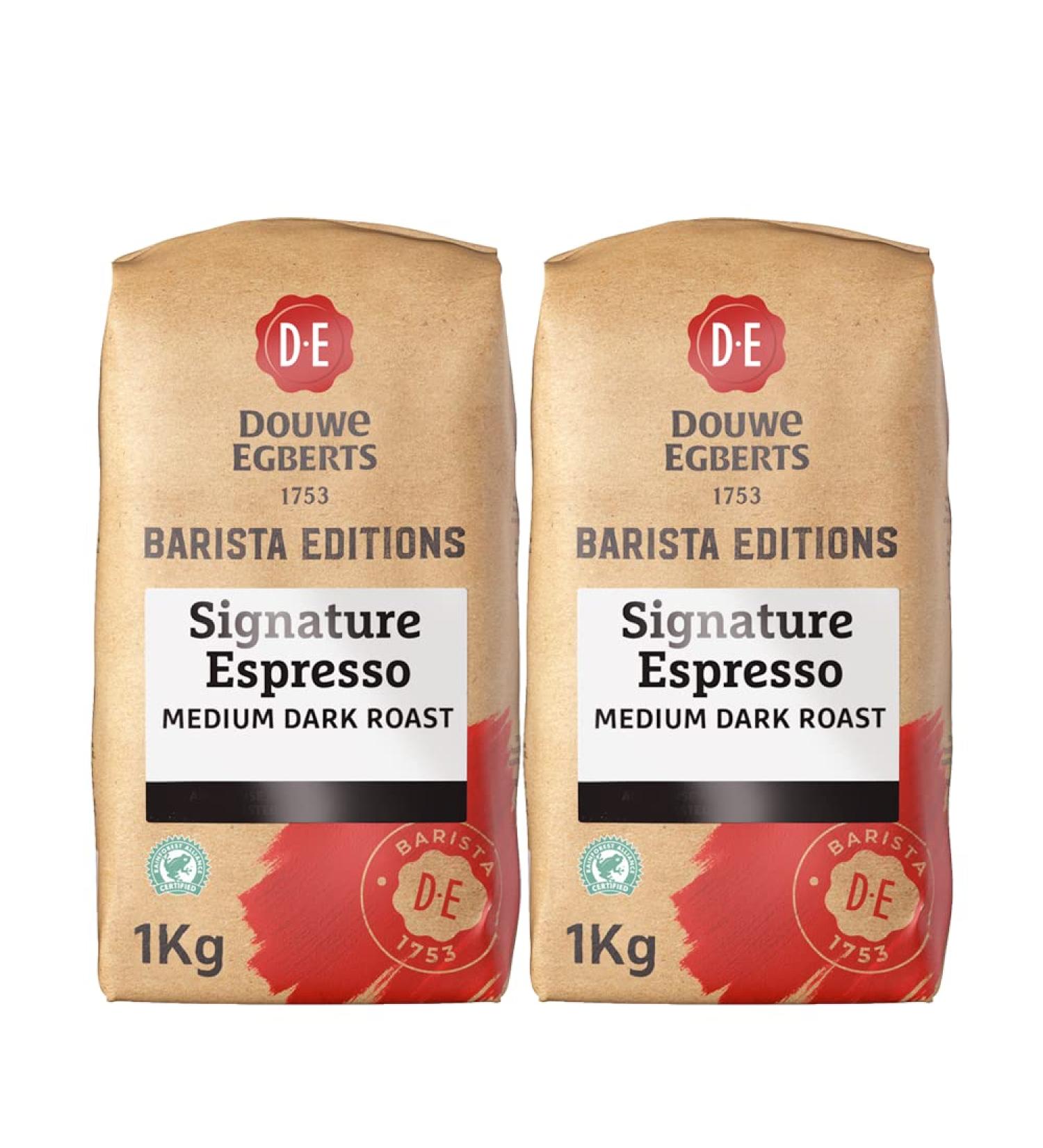 Douwe Egberts Barista Editions - Signature Espresso Coffee Beans 2kg - (2 Pack x 1kg) - Buy Online on GoSupps.com