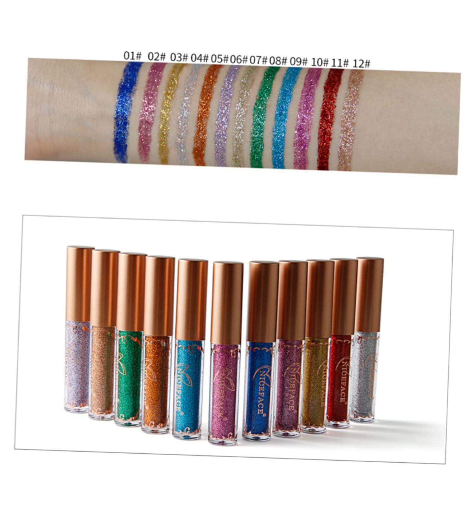 Balacoo Color Eyeliner Liquid Glitter Eyeshadow Glow Liquid Eyeliner Eye Shadow Cosmetic Flash Miss 1 count (Pack of 1) 04 - Buy Online on GoSupps.com