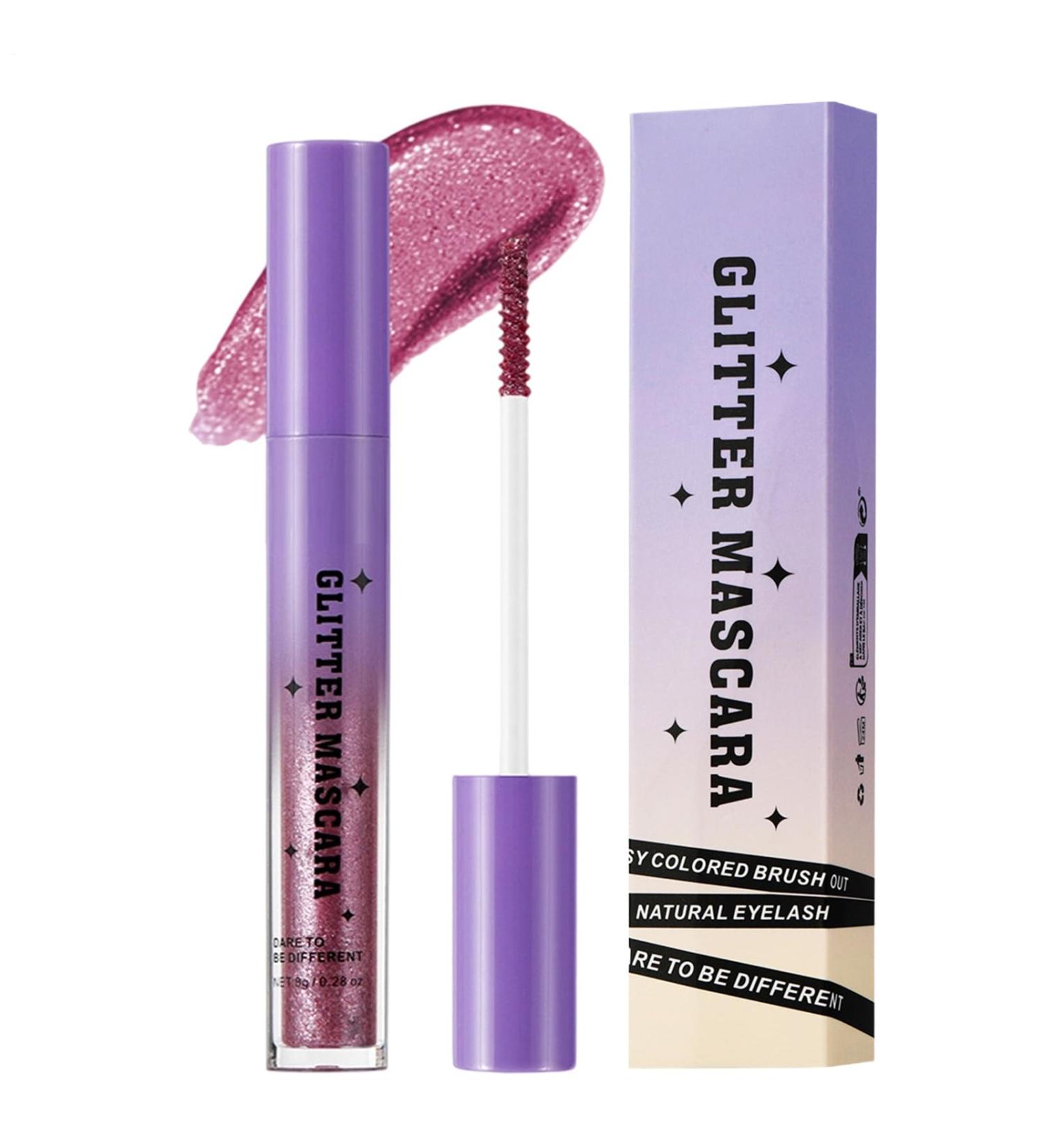  Vgvgaj Glitter Mascara Shiny Mascara for Parties Water Resistant Lengthens and Curls Eyelashes Makeup for Evening Wedding Stage - Buy Online on GoSupps.com