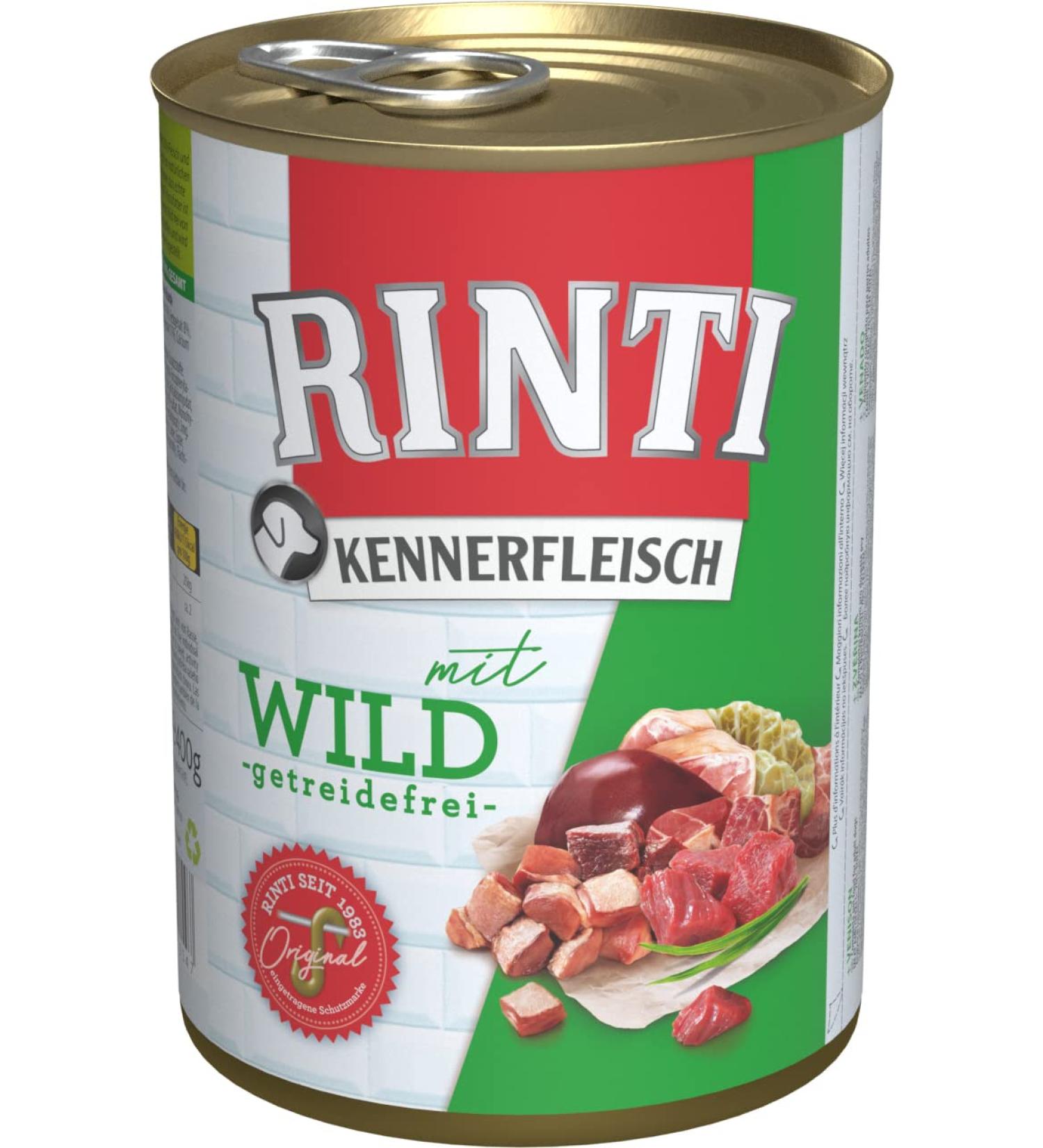 RINTI Kennerfleisch Wild 24 x 400 g Wild 400 g (pack of 24)