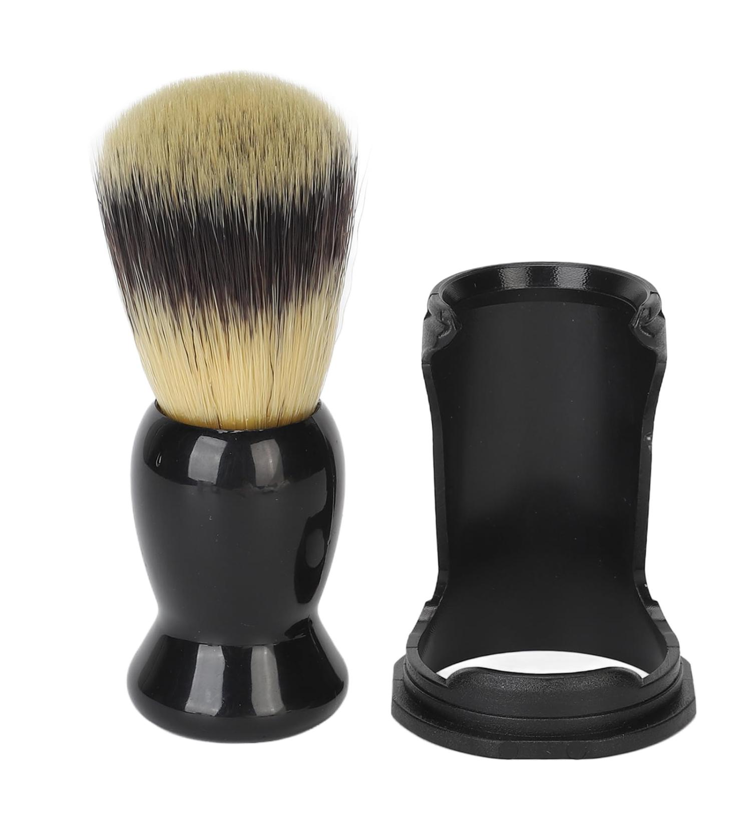 Soft Bristles Neck Duster Barber Brush Gentle Effective Hair Removal Convenient Storage Durable Material Barber Supplies Practical for Face Beard Care with Stand Up Base - Buy Online on GoSupps.com