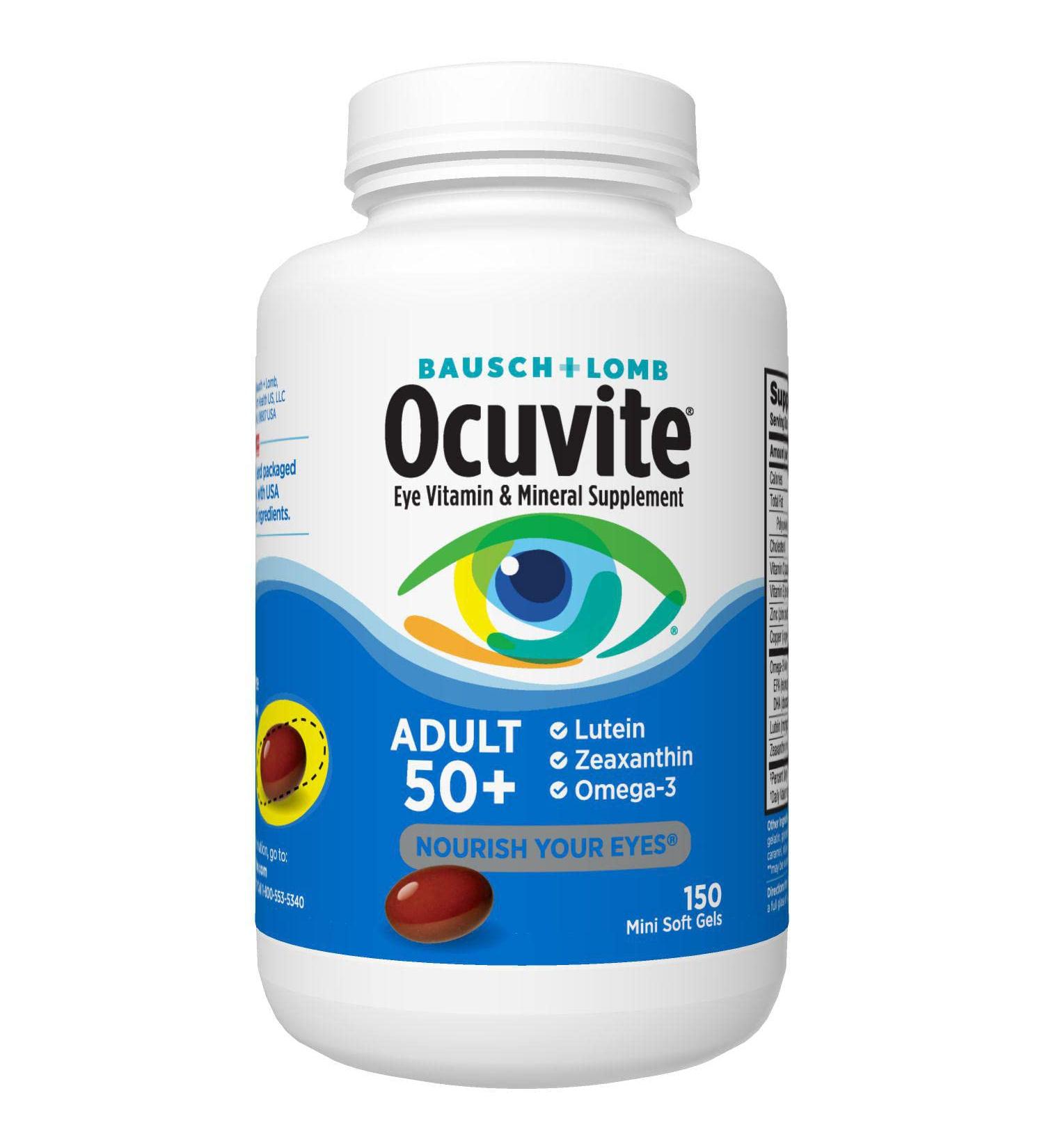 Oncifipok Eye Vitamin & Mineral Supplement for Adults 50+ with Lutein, Zeaxanthin, and Omega-3 - Soft Gels - Buy Online on GoSupps.com