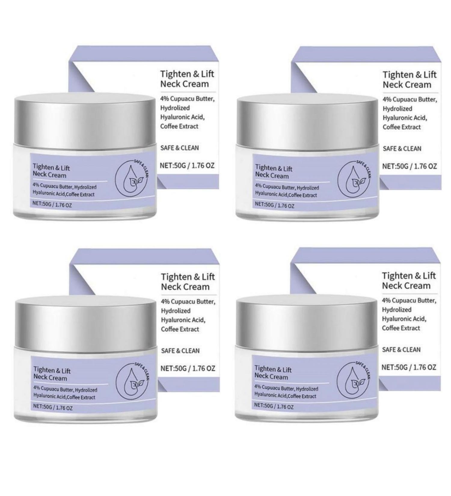 4 Piece Tighten and Lift Neck Cream Go Pure Neck Firming Cream - Best For Tightening Sagging Skin Decolletage Neck Cream For Sagging And Tighten - Buy Online on GoSupps.com