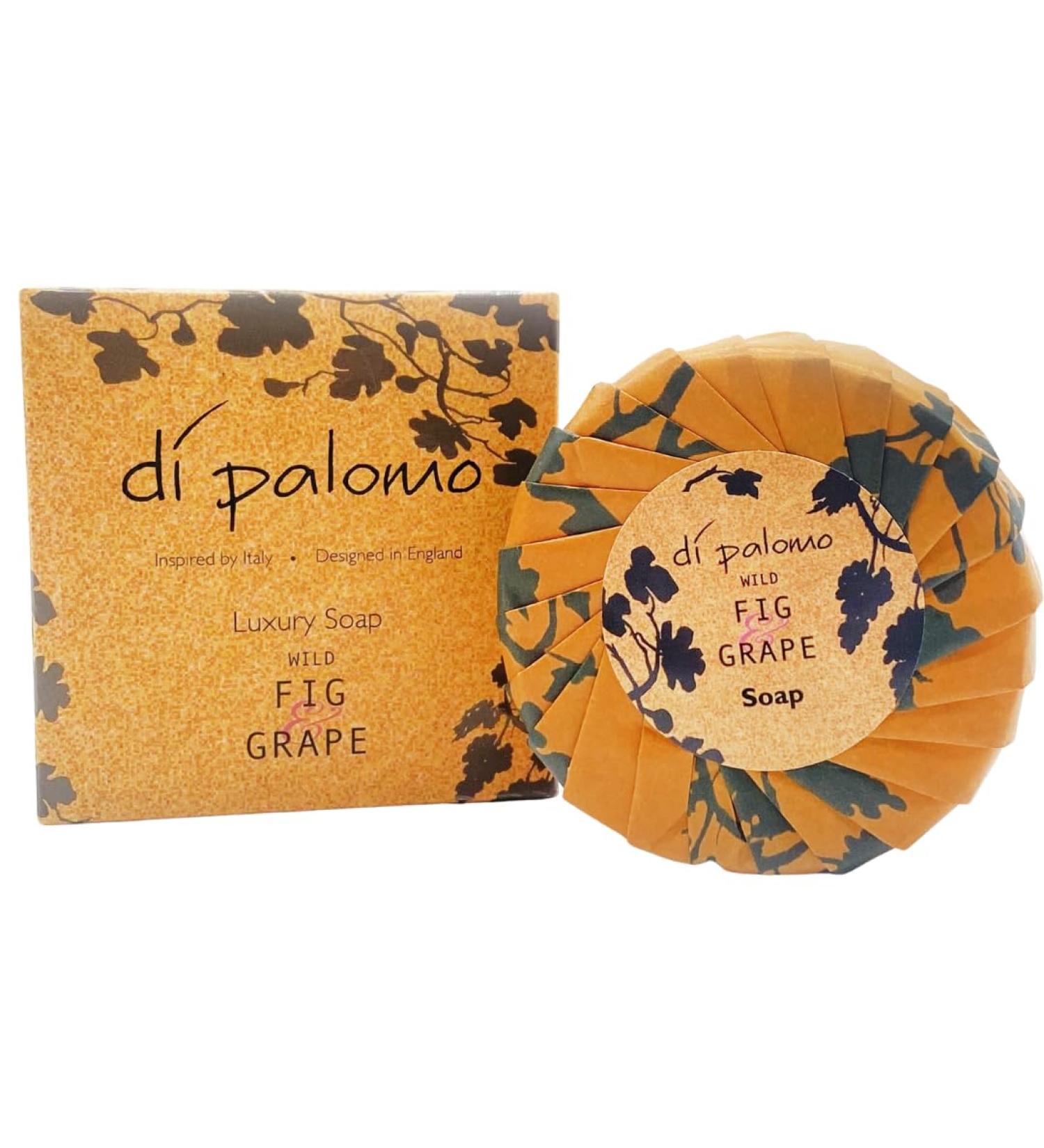 Di Palomo Vegan Wild Fig & Grape Luxury Soap Bar - 100g Moisturising Hand Soap for Ladies & Men - Vegan Skin Care Bar Soap - Buy Online on GoSupps.com