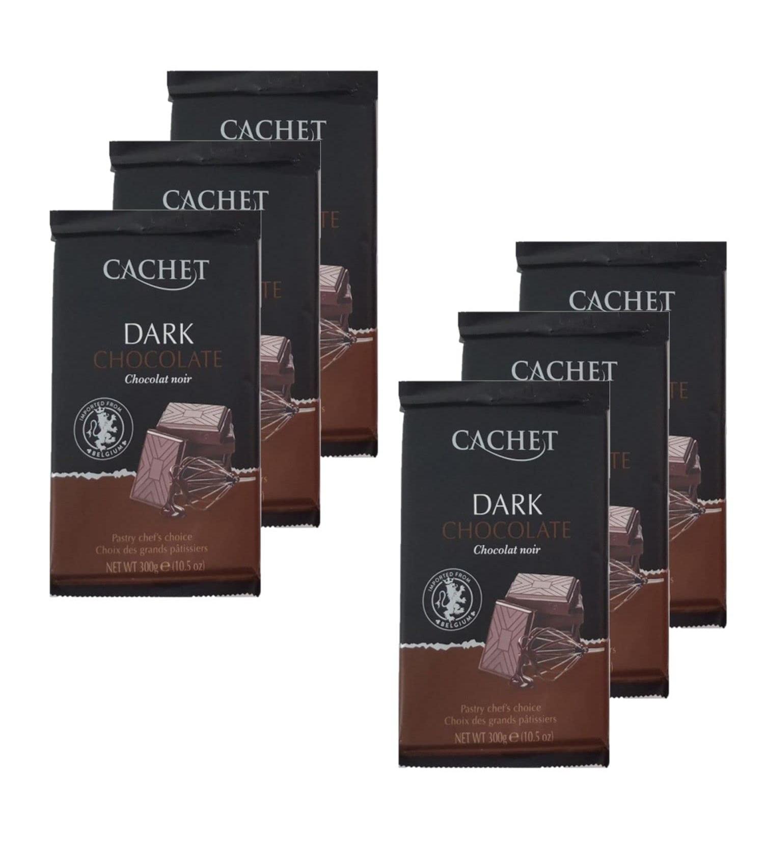 Set of 6 dark chocolate dessert - 300 g tablet
