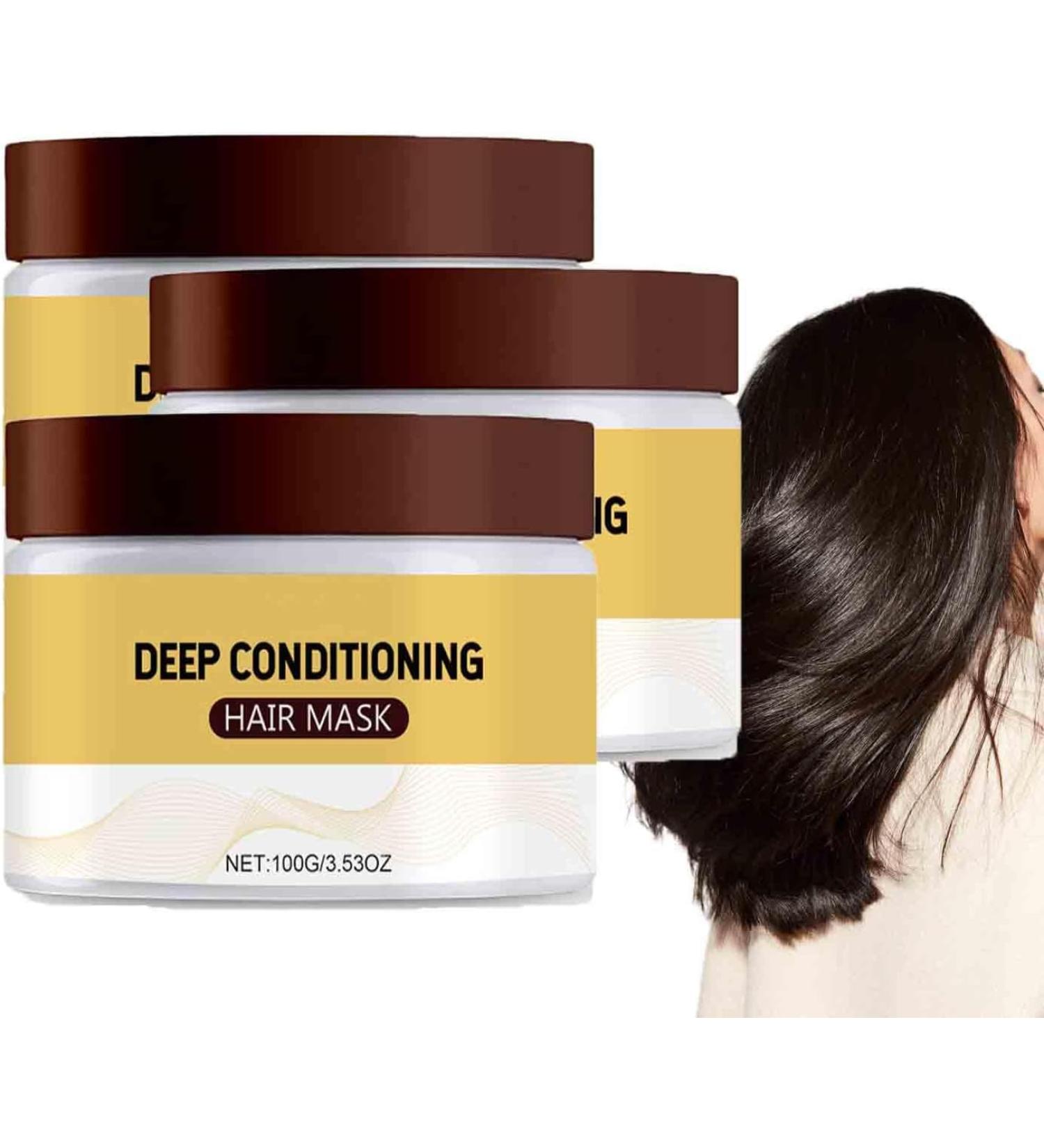 Luxurious Deep Conditioning Hair Mask Collagen Hair Mask Hydrating Nourishing Collagen Hair Conditioner for Dry Damaged Hair (3pc) - Buy Online on GoSupps.com