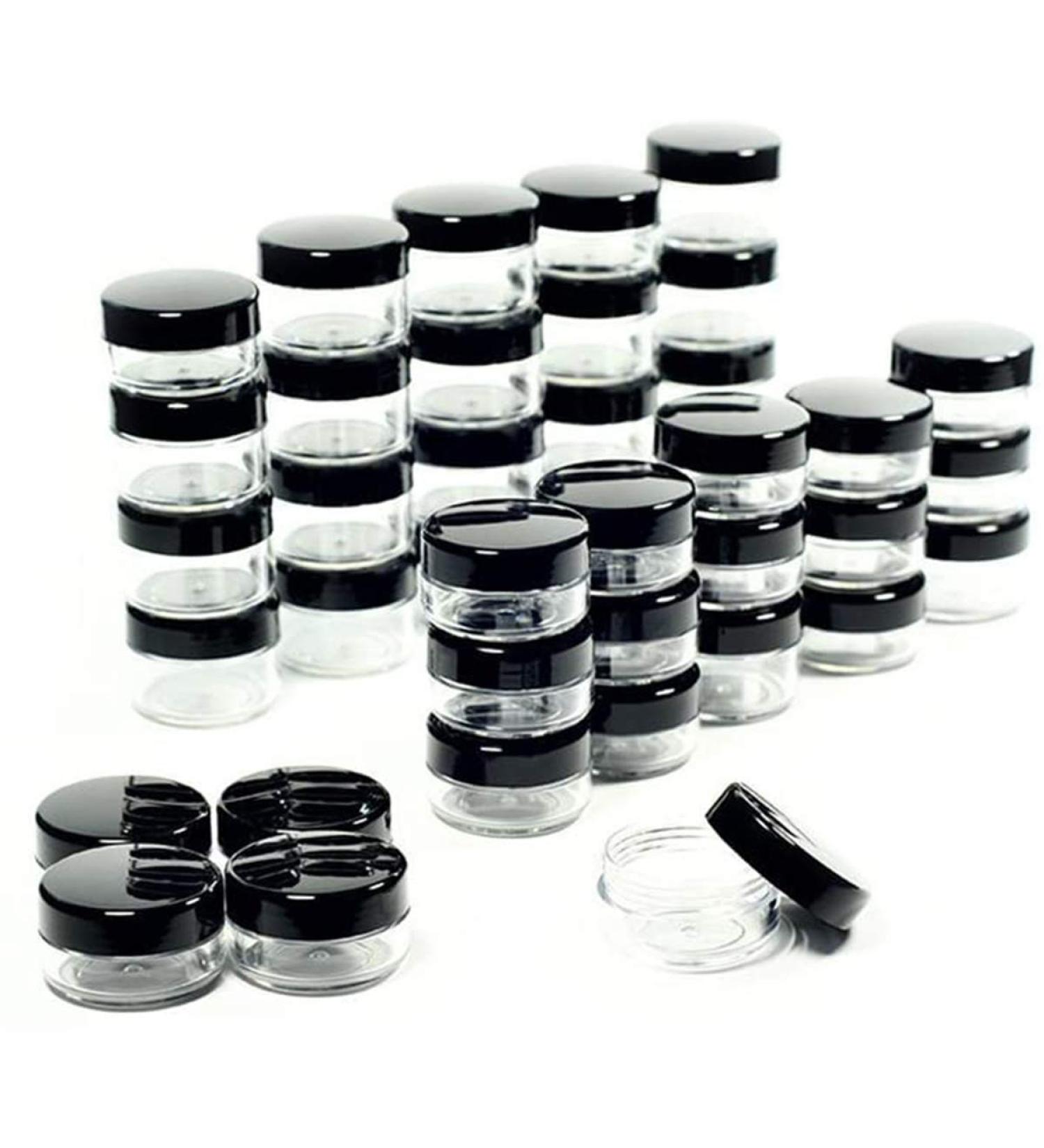 5g Cosmetic Containers 50pcs Sample Jars with Lids (Black) - 50 Count Makeup Sample Containers - Buy Online on GoSupps.com