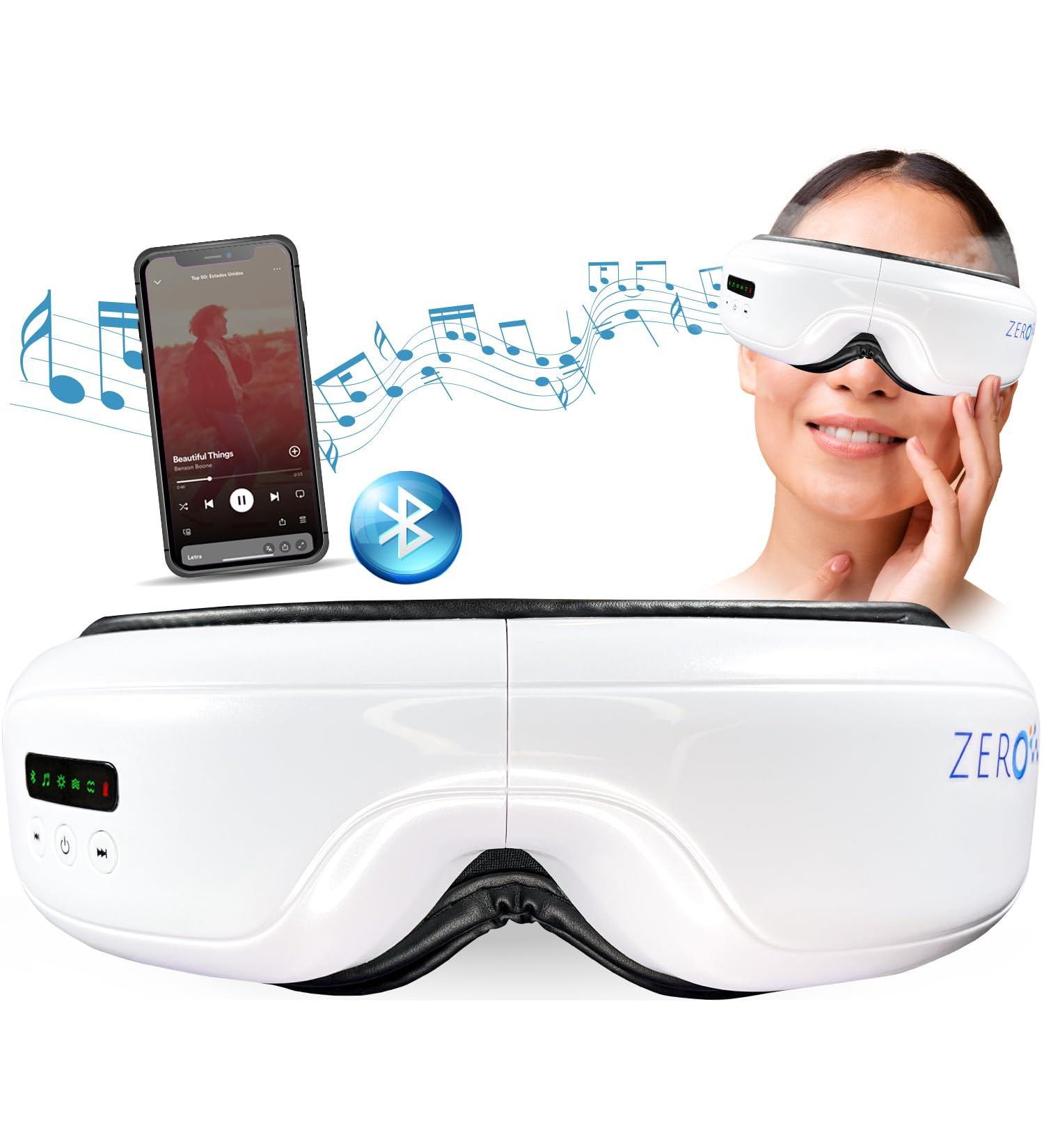 Heated Compression Eye Mask with Music - Rechargeable Face Massager & Relaxation Sleep Mask - Buy Online on GoSupps.com