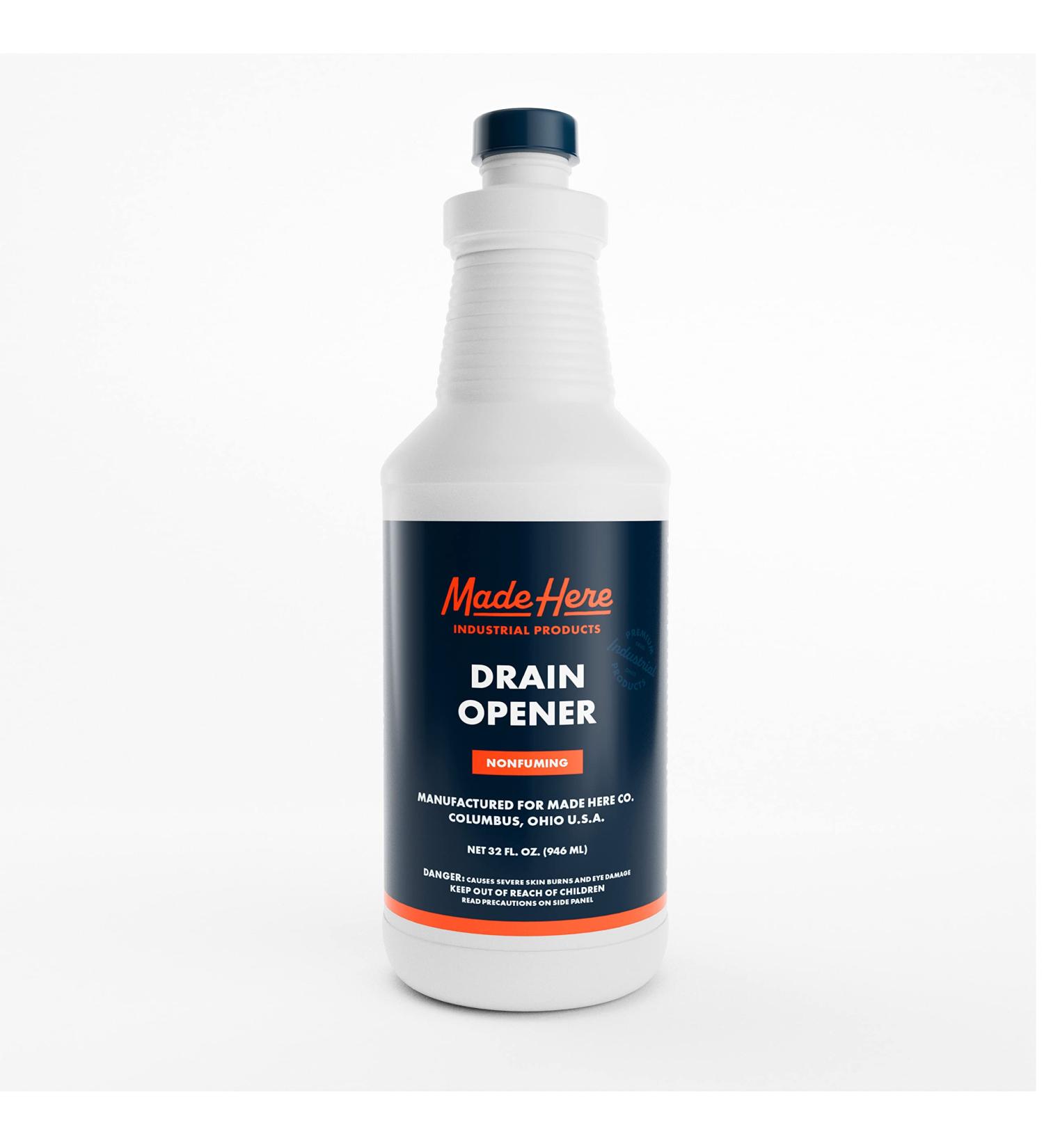 Quick-Acting Liquid Drain Opener - Dissolves Grease Hair Food & More - Safe for All Pipes - 32 oz | Non-Fuming & No Acid Odors - Buy Online on GoSupps.com