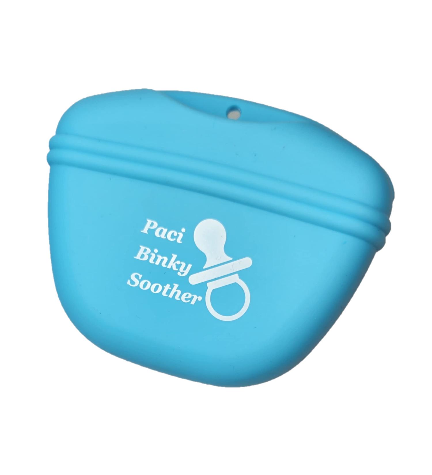 Washable Silicone Pacifier Holder Case - Easy One-Handed Clip On Pouch - Buy Online on GoSupps.com