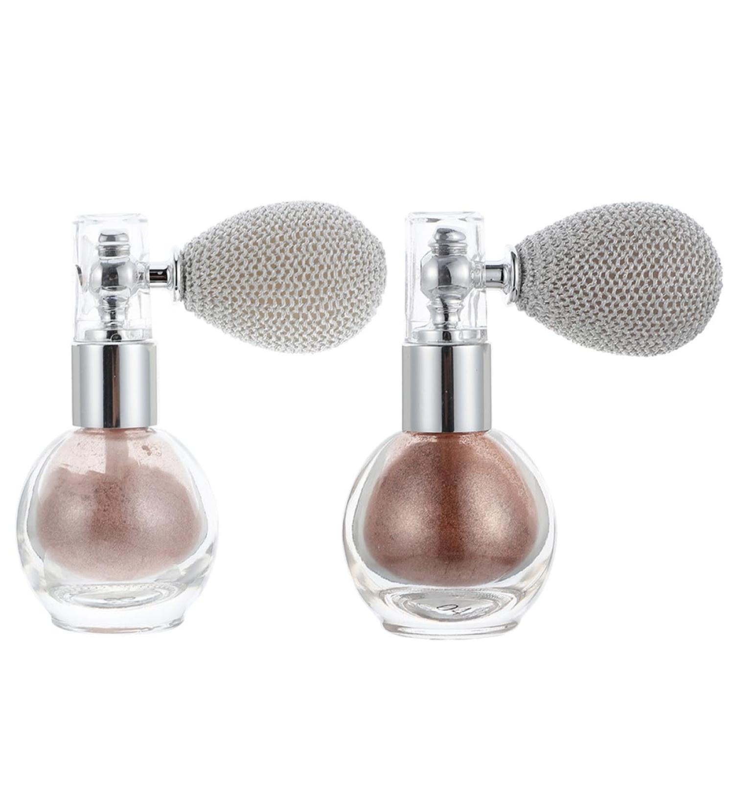 SOESFOUFU 2pcs Spray Glitter Body Highlighter Powder Makeup Highlighting Powder Shimmer Powder Glass Bottle - Buy Online on GoSupps.com