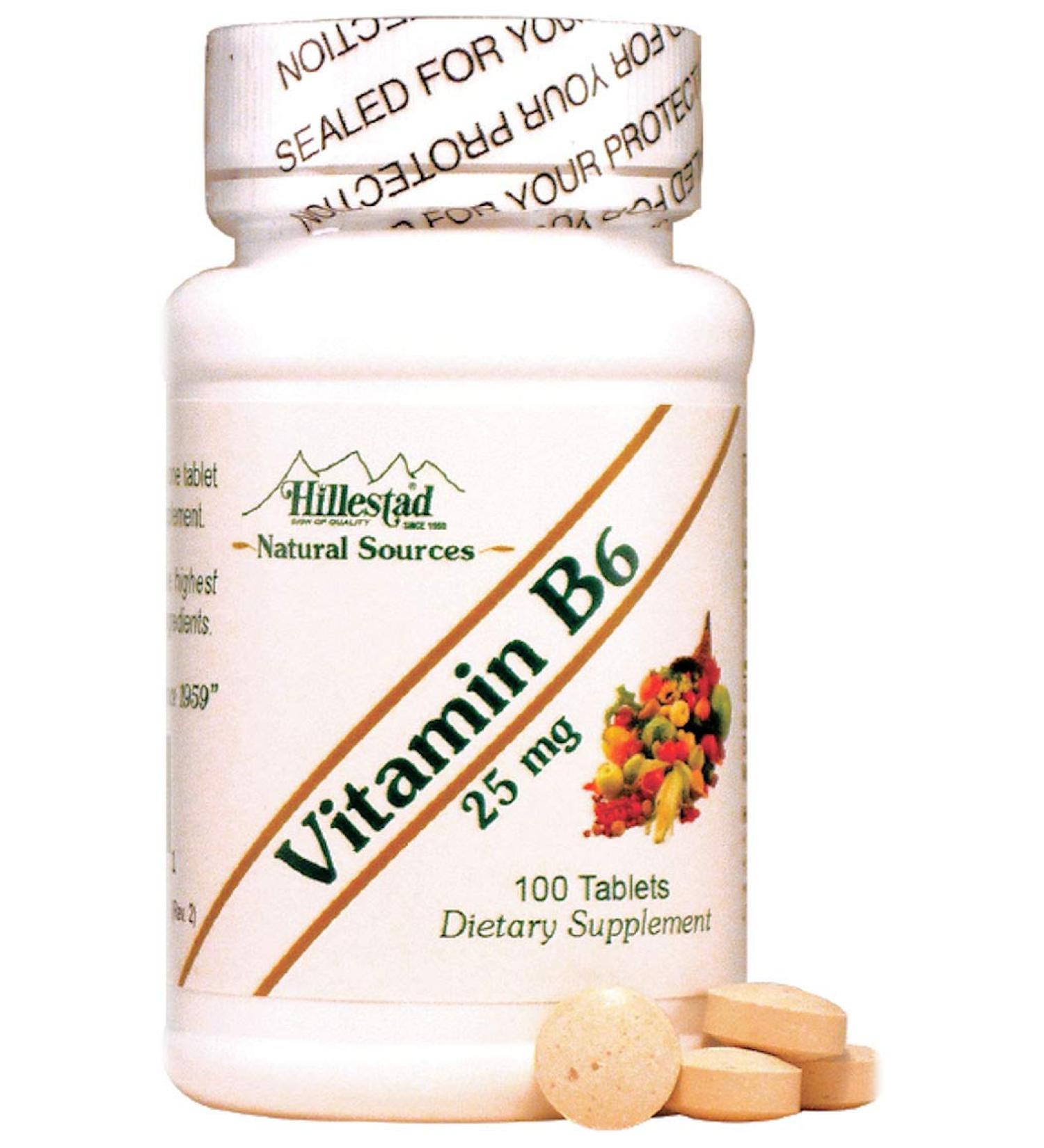 Dialyvite Hillestad Pharmaceuticals - Vitamin B6 25 mg - 100 Tablets - Buy Online on GoSupps.com