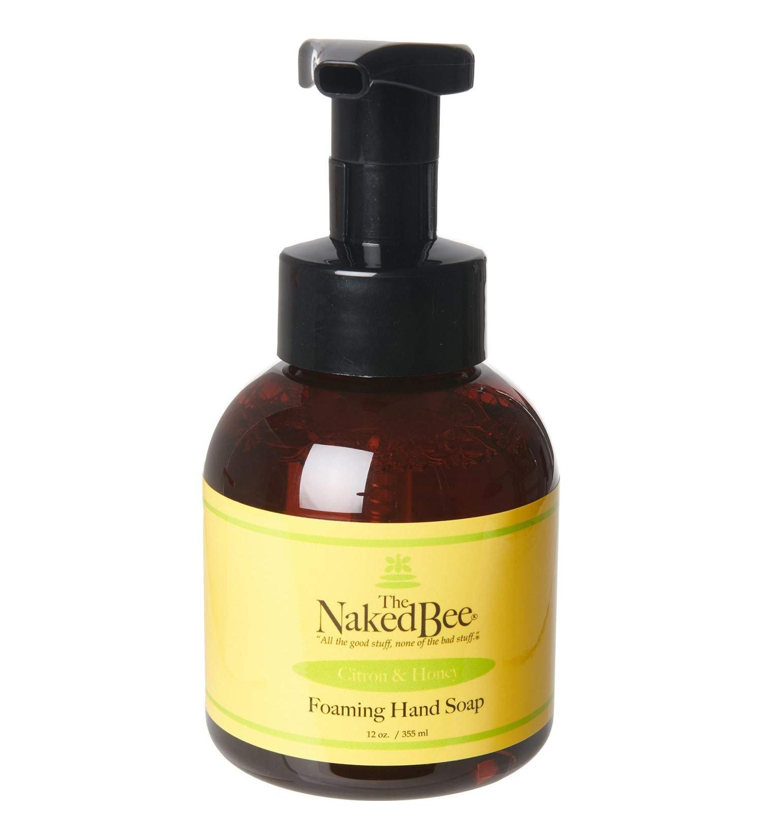 The Naked Bee Citron & Honey Foam Soap (12 oz) Liquid Foaming Hand Soap - Mild Cleanser to Reduce Dryness - Gentle Foam Soap for Clean and Soft Hands