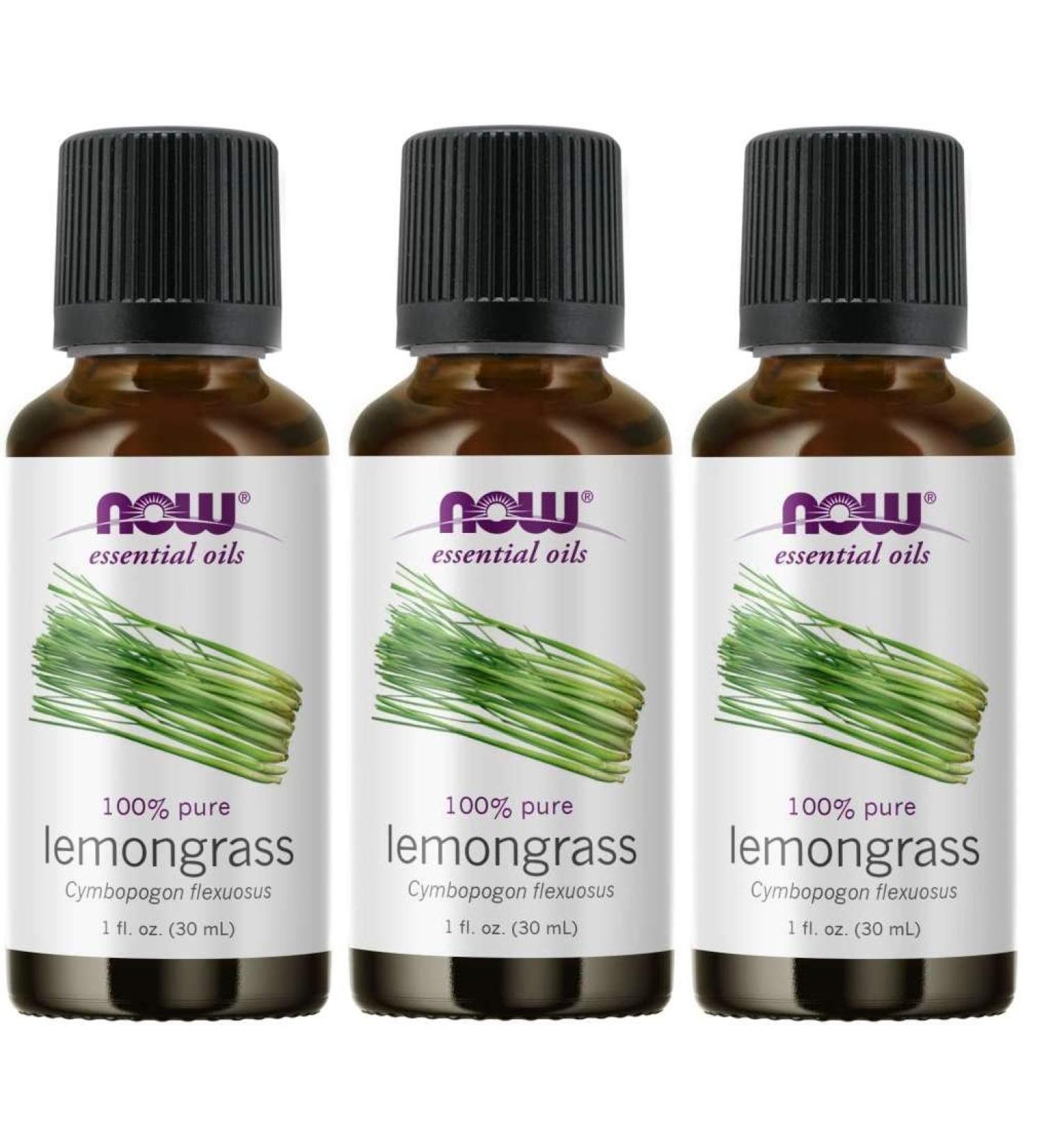Now Foods Lemongrass Oil 1 oz - Pack of 3 | Pure & Natural Essential Oil - Buy Online on GoSupps.com