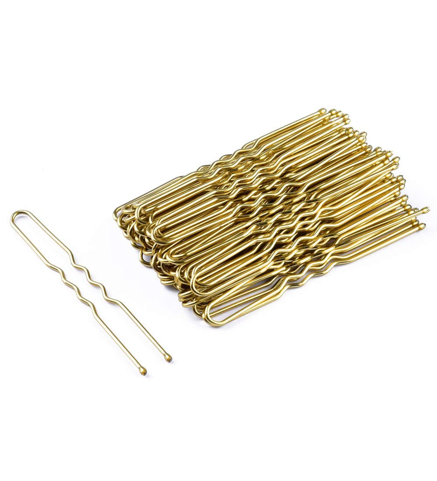 Blonde Bobby Pins - 80 Count Ballet Bun Pins for Women & Girls with Box - Buy Online on GoSupps.com
